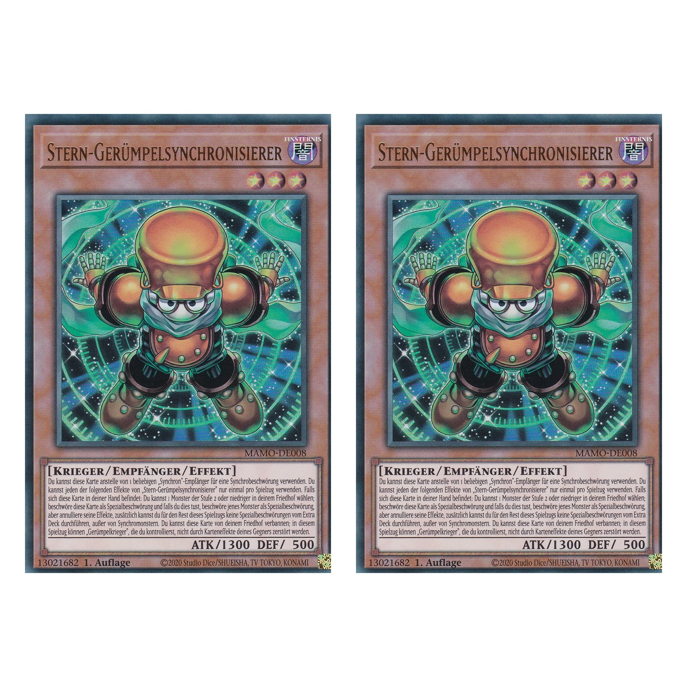 MAMO-DE008 - Stern-Gerümpelsynchronisierer - Ultra Rare - Deutsch - 1. Auflage - Magnificent Monsters - Duo Set (2 Stück) - Yu-Gi-Oh!