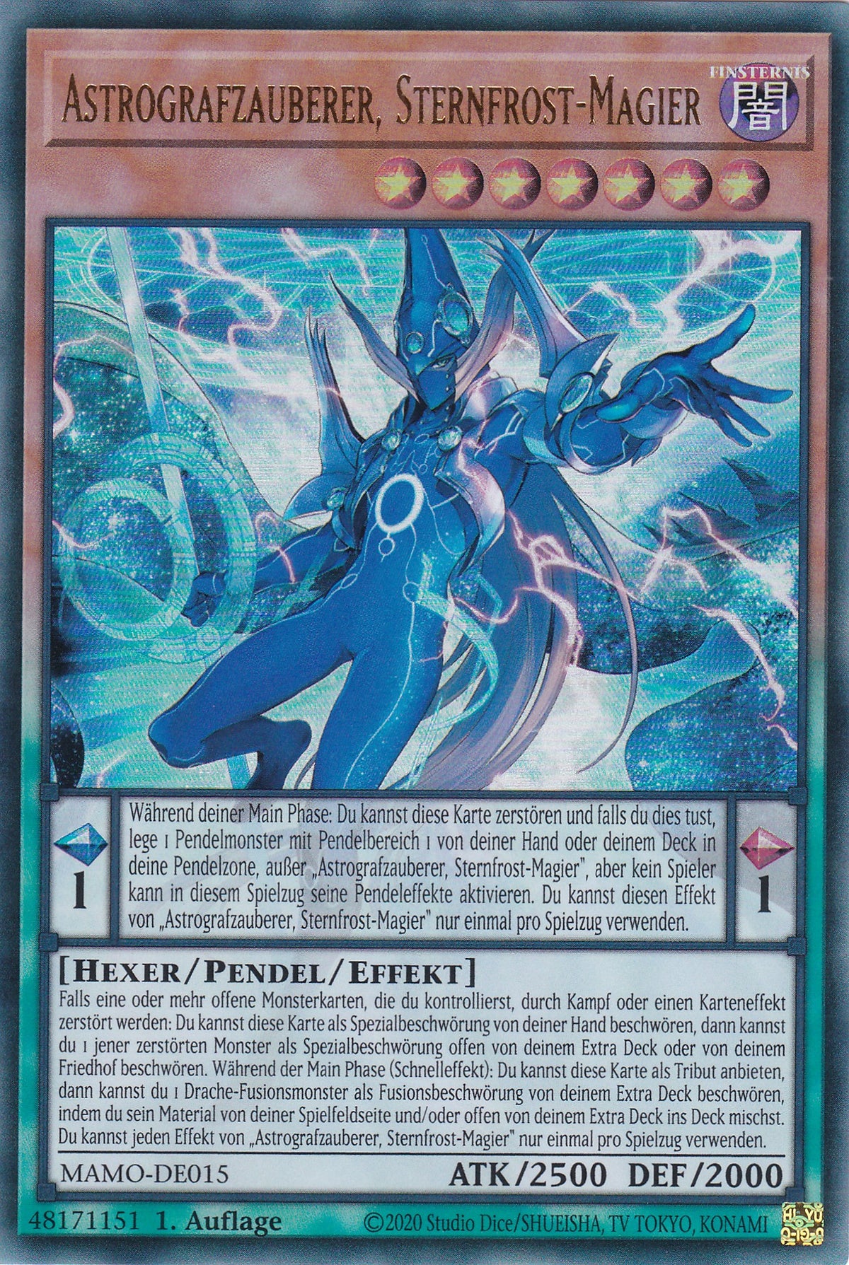 MAMO-DE015 - Astrografzauberer, Sternfrost-Magier - Ultra Rare - Deutsch - 1. Auflage - Magnificent Monsters - Yu-Gi-Oh!