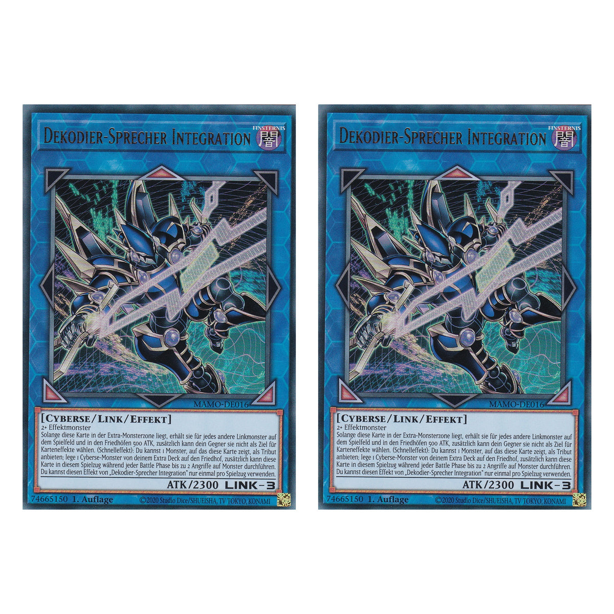 MAMO-DE016 - Dekodier-Sprecher Integration - Ultra Rare - Deutsch - 1. Auflage - Magnificent Monsters - Duo Set (2 Stück) - Yu-Gi-Oh!