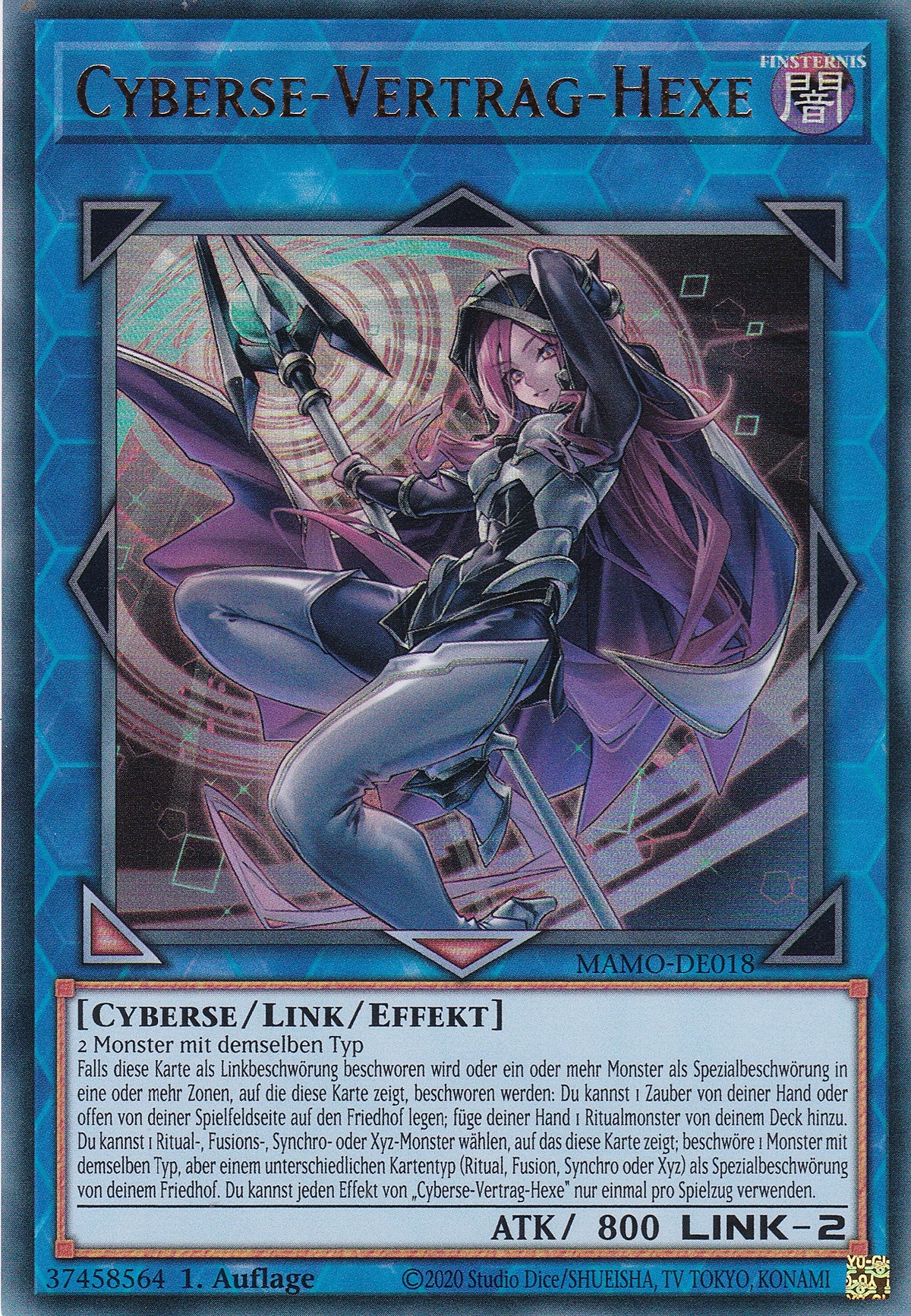 MAMO-DE018 - Cyberse-Vertrag-Hexe - Ultra Rare - Deutsch - 1. Auflage - Magnificent Monsters - Yu-Gi-Oh!
