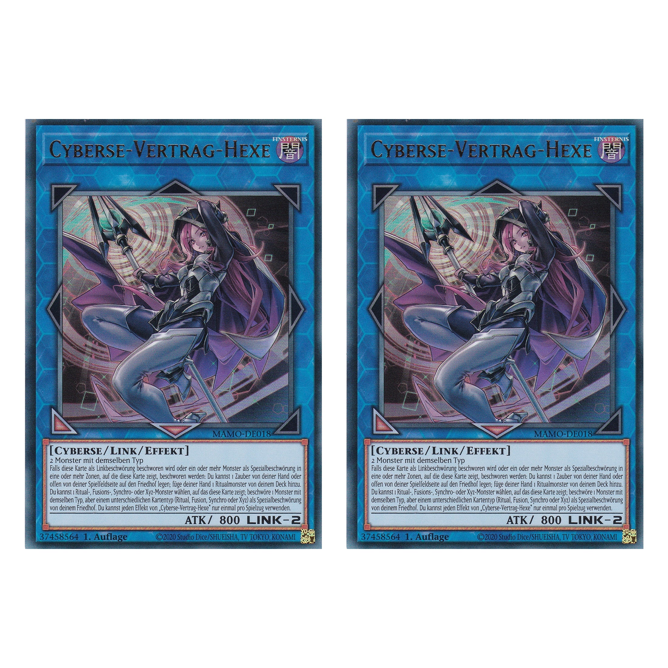 MAMO-DE018 - Cyberse-Vertrag-Hexe - Ultra Rare - Deutsch - 1. Auflage - Magnificent Monsters - Duo Set (2 Stück) - Yu-Gi-Oh!