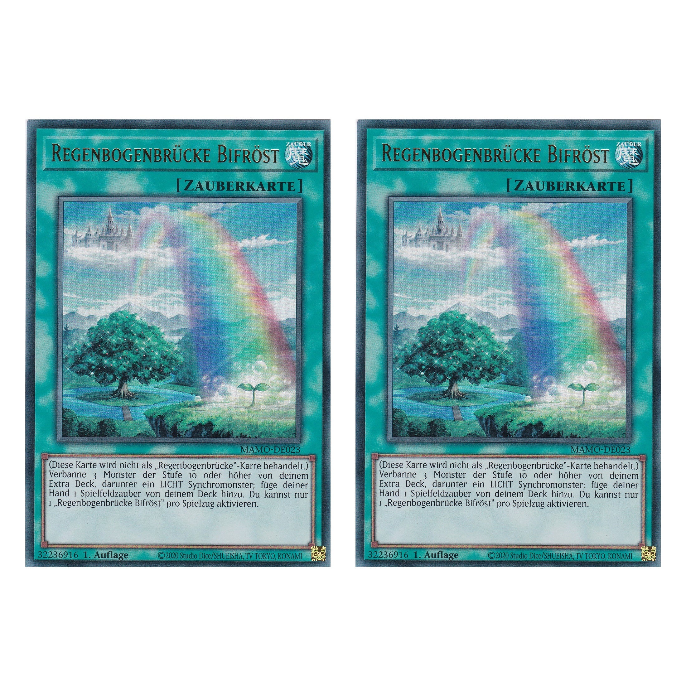 MAMO-DE023 - Regenbogenbrücke Bifröst - Ultra Rare - Deutsch - 1. Auflage - Magnificent Monsters - Duo Set (2 Stück) - Yu-Gi-Oh!
