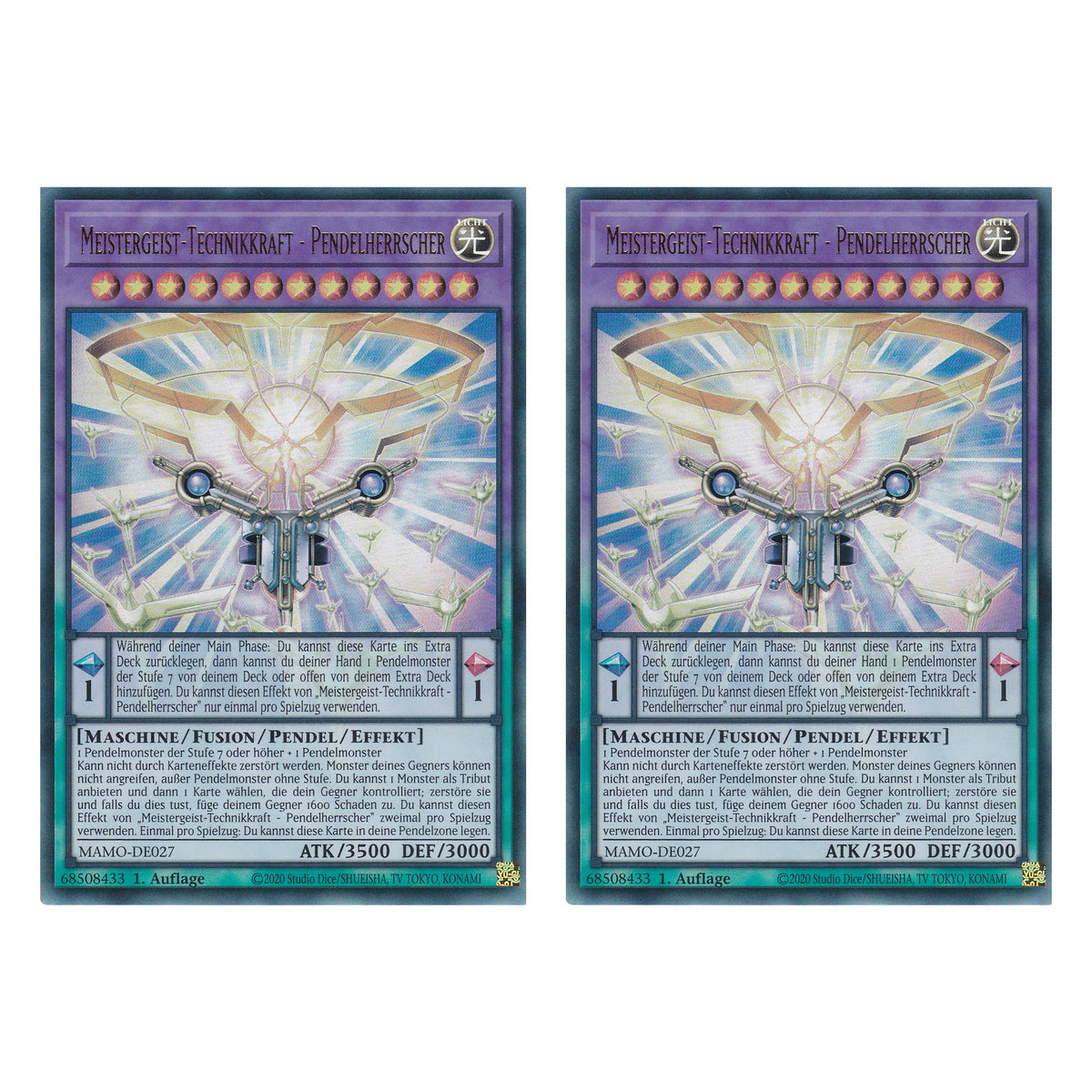 MAMO-DE027 - Meistergeist-Technikkraft - Pendelherrscher - Ultra Rare - Deutsch - 1. Auflage - Magnificent Monsters - Duo Set (2 Stück) - Yu-Gi-Oh!