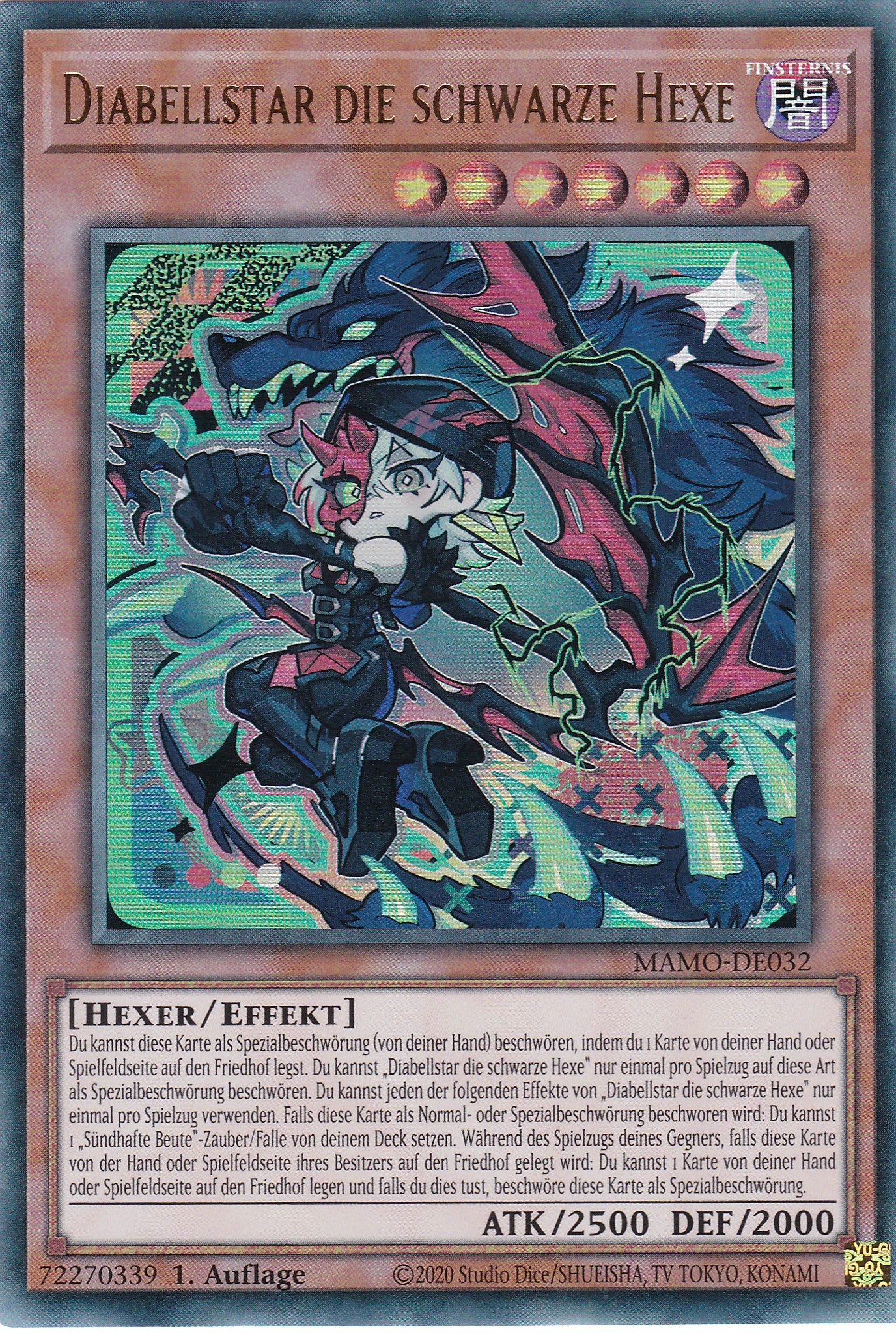 MAMO-DE032 - Diabellstar die schwarze Hexe - Ultra Rare - Deutsch - 1. Auflage - Magnificent Monsters - Yu-Gi-Oh!