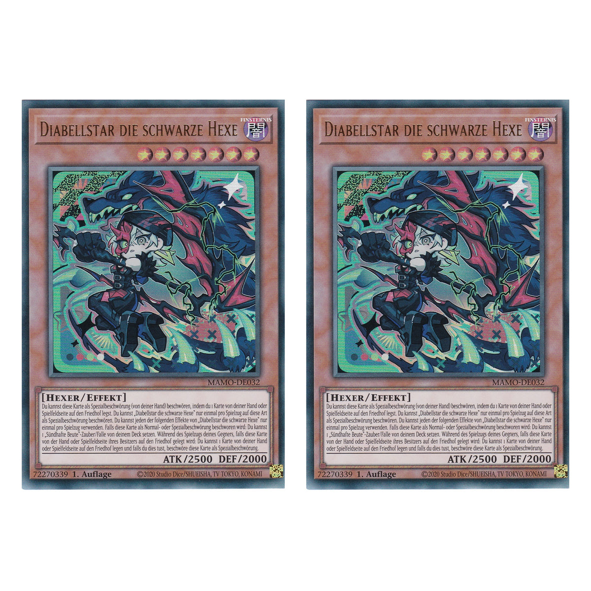 MAMO-DE032 - Diabellstar die schwarze Hexe - Ultra Rare - Deutsch - 1. Auflage - Magnificent Monsters - Duo Set (2 Stück) - Yu-Gi-Oh!