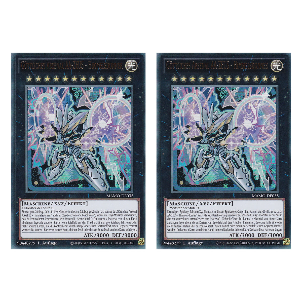 MAMO-DE035 - Göttliches Arsenal AA-ZEUS - Himmelsdonner - Ultra Rare - Deutsch - 1. Auflage - Magnificent Monsters - Duo Set (2 Stück) - Yu-Gi-Oh!