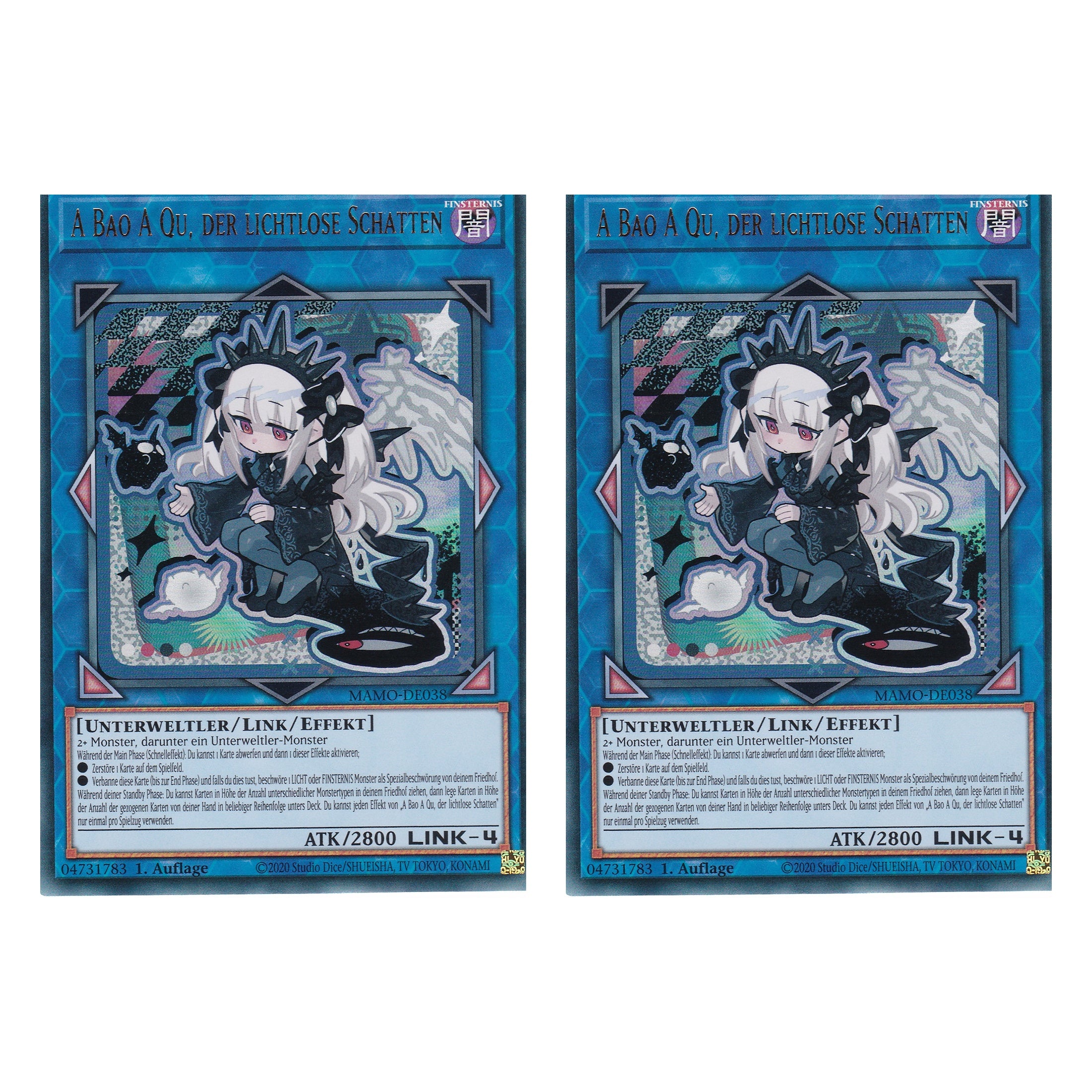 MAMO-DE038 - A Bao A Qu, der lichtlose Schatten - Ultra Rare - Deutsch - 1. Auflage - Magnificent Monsters - Duo Set (2 Stück) - Yu-Gi-Oh!
