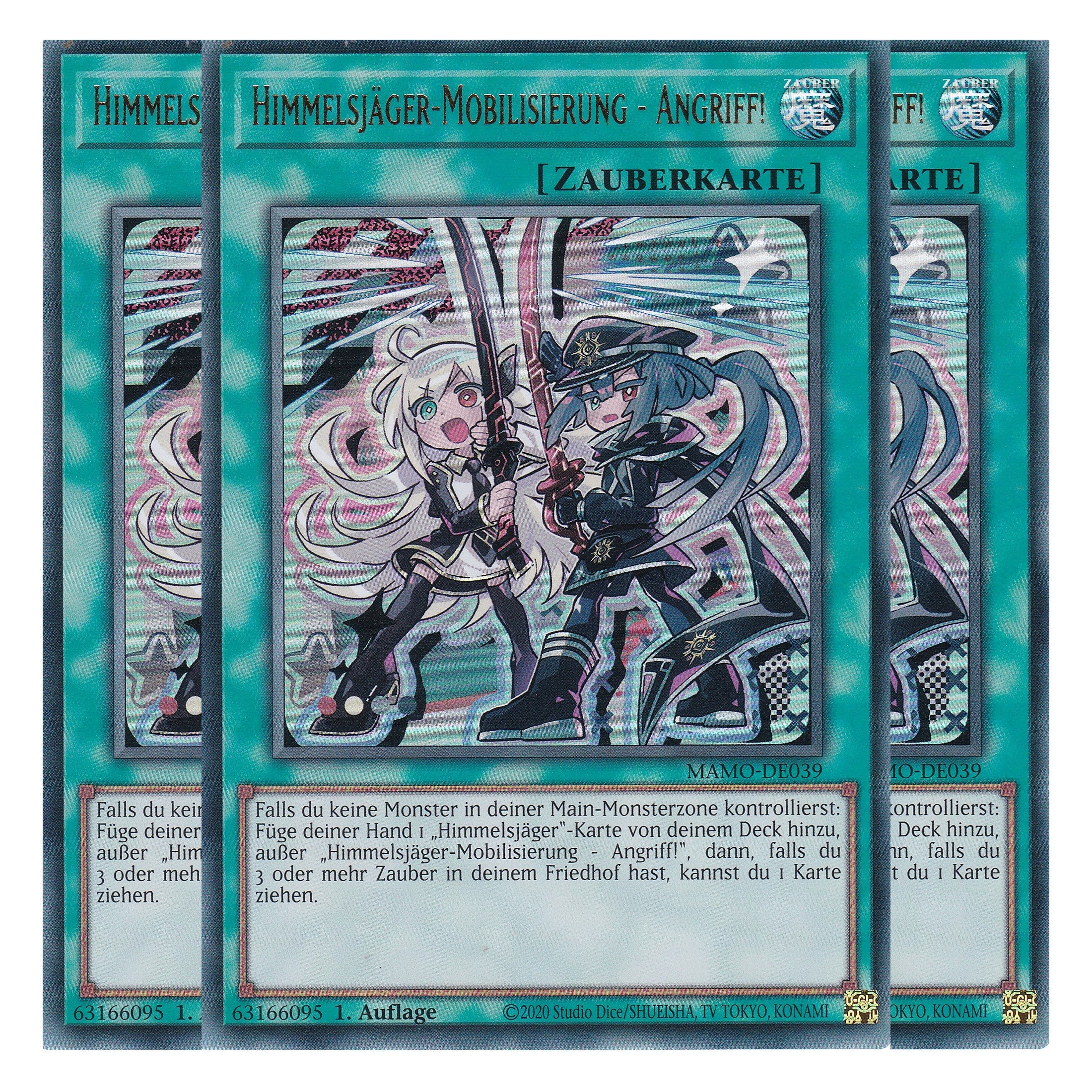 MAMO-DE039 - Himmelsjäger-Mobilisierung - Angriff! - Ultra Rare - Deutsch - 1. Auflage - Magnificent Monsters - Playset (3 Kopien) - Yu-Gi-Oh!