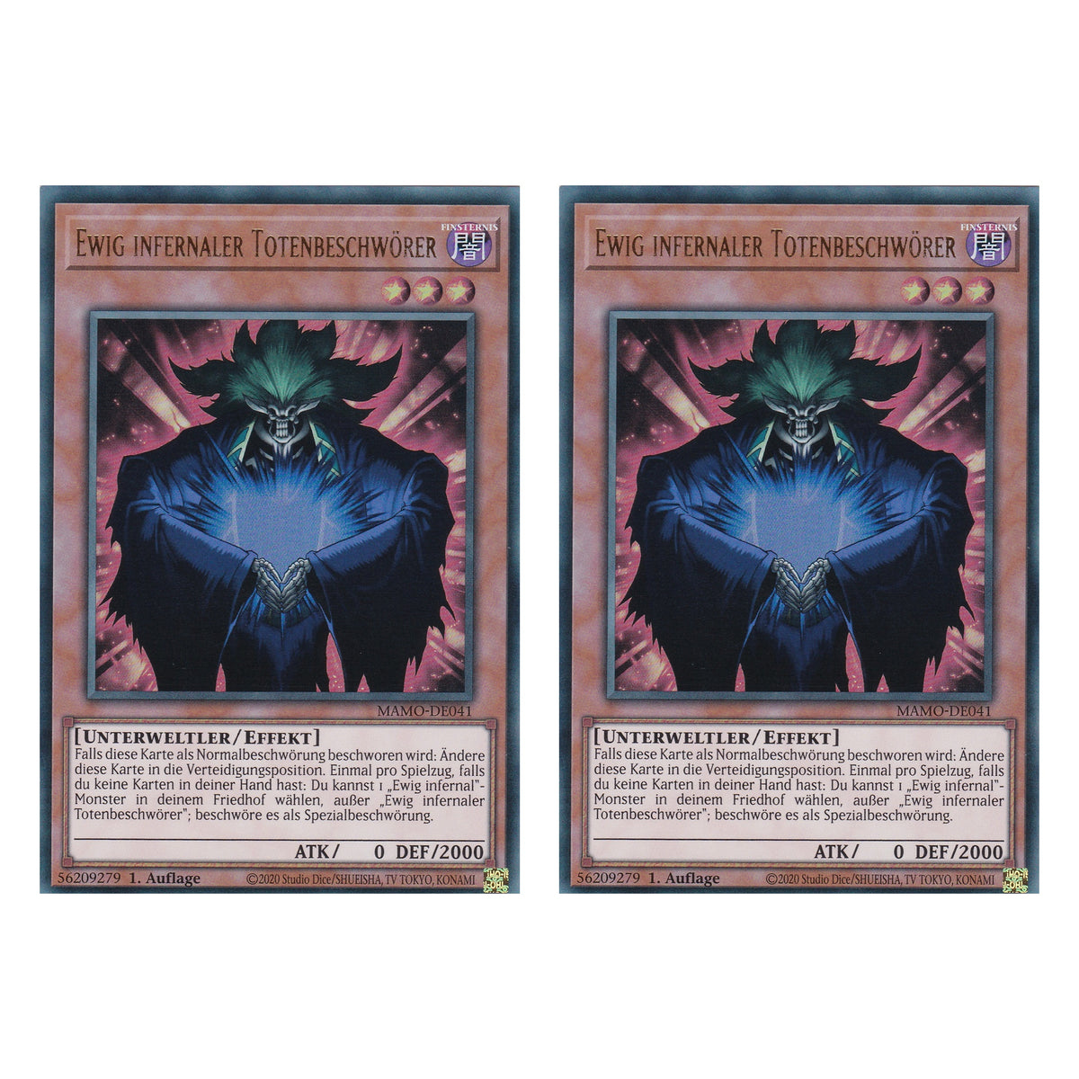 MAMO-DE041 - Ewig infernaler Totenbeschwörer - Ultra Rare - Deutsch - 1. Auflage - Magnificent Monsters - Duo Set (2 Stück) - Yu-Gi-Oh!