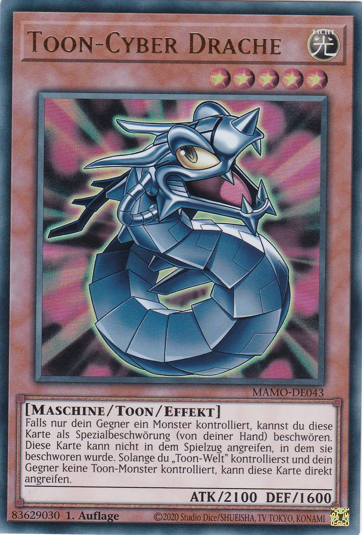 MAMO-DE043 - Toon-Cyber Drache - Ultra Rare - Deutsch - 1. Auflage - Magnificent Monsters - Yu-Gi-Oh!