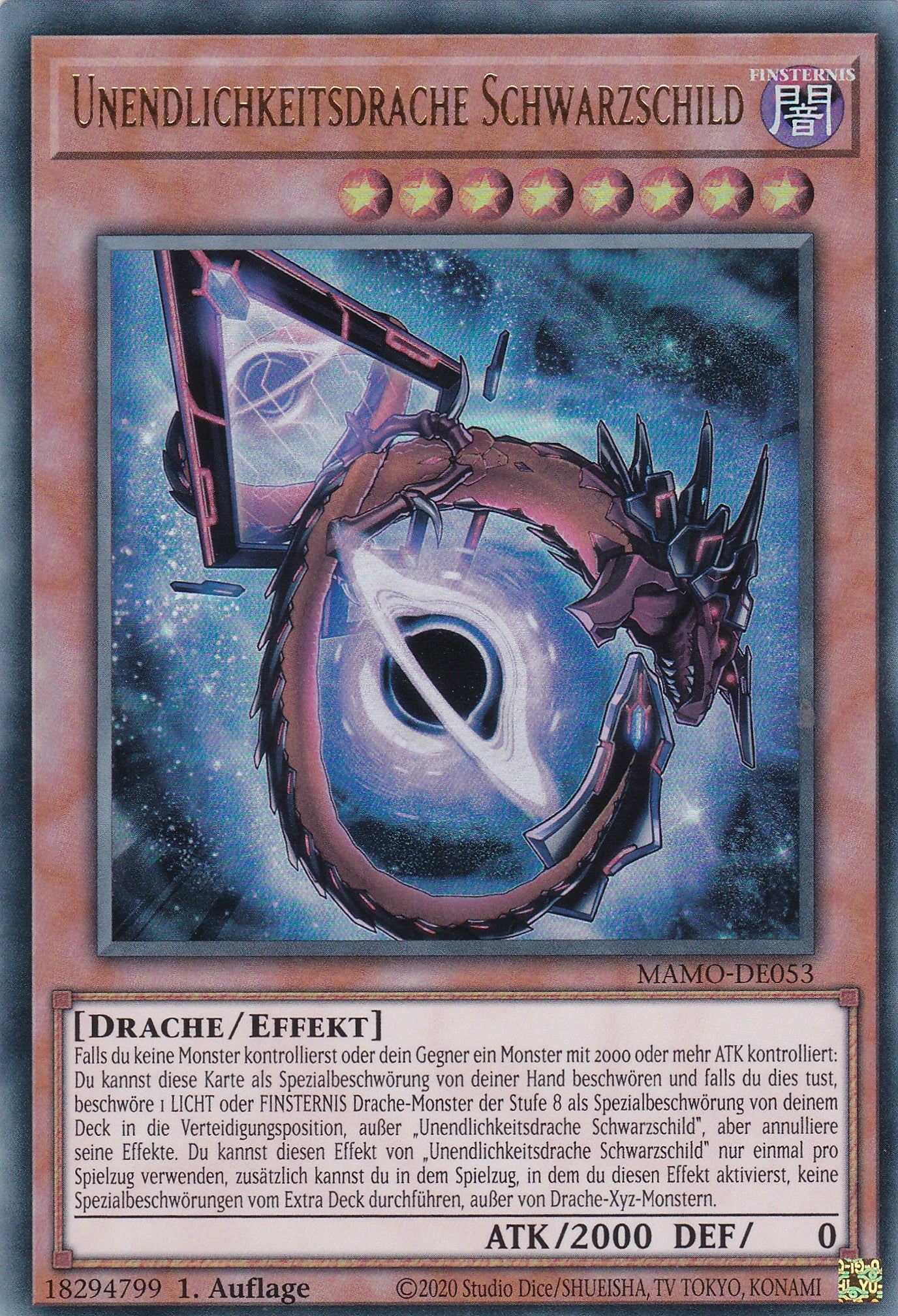 MAMO-DE053 - Unendlichkeitsdrache Schwarzschild - Ultra Rare - Deutsch - 1. Auflage - Magnificent Monsters - Yu-Gi-Oh!