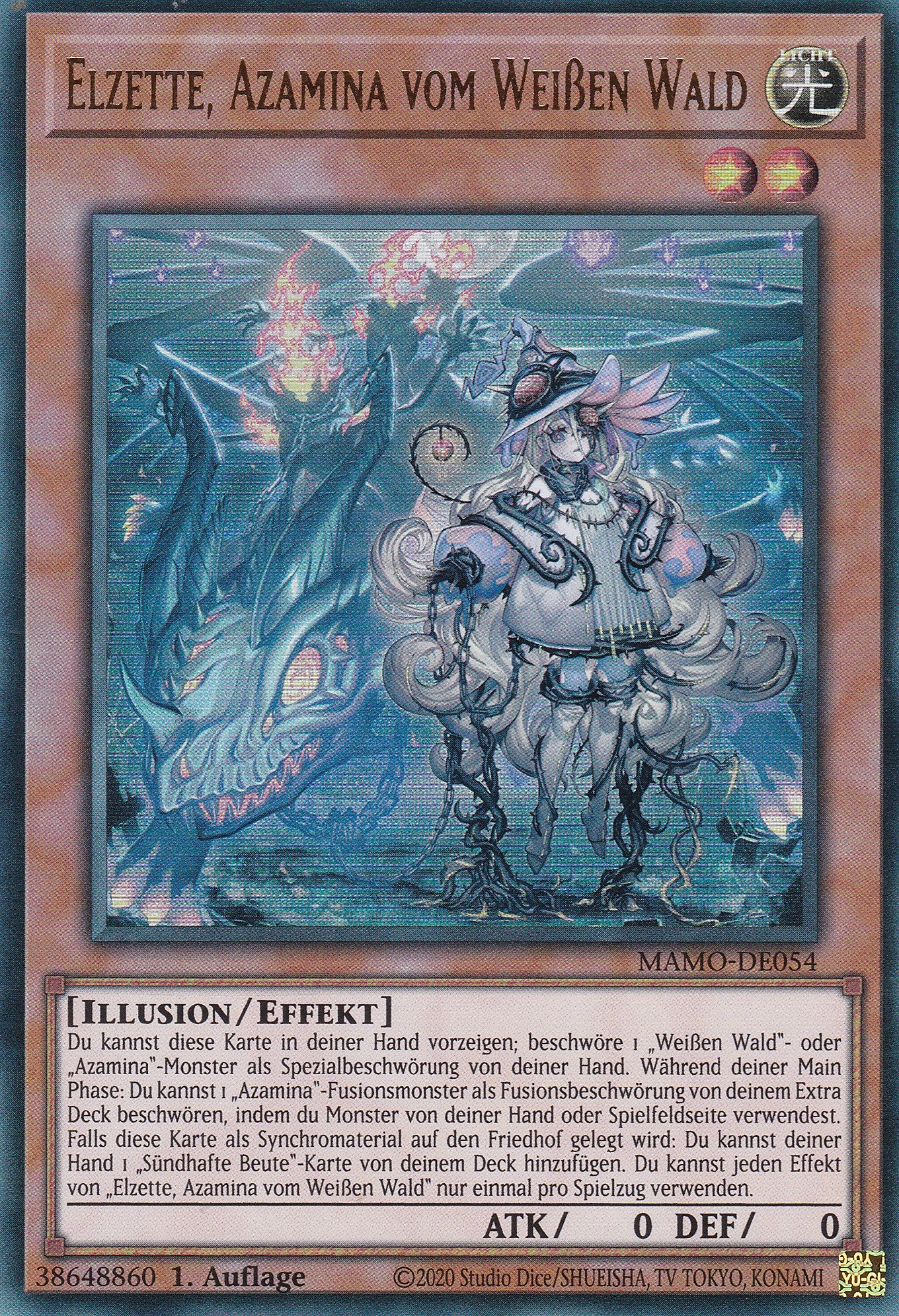 MAMO-DE054 - Elzette, Azamina vom Weißen Wald - Ultra Rare - Deutsch - 1. Auflage - Magnificent Monsters - Yu-Gi-Oh!