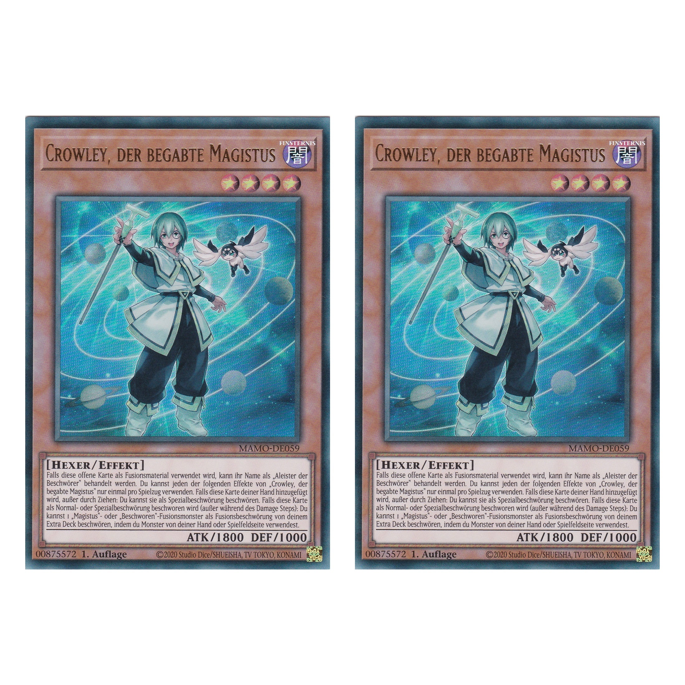 MAMO-DE059 - Crowley, der begabte Magistus - Ultra Rare - Deutsch - 1. Auflage - Magnificent Monsters - Duo Set (2 Stück) - Yu-Gi-Oh!