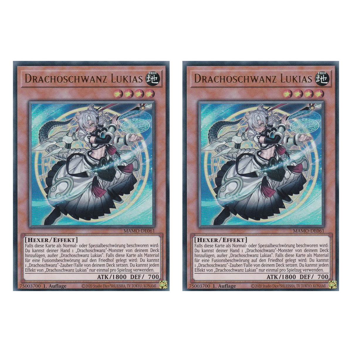 MAMO-DE061 - Drachoschwanz Lukias - Ultra Rare - Deutsch - 1. Auflage - Magnificent Monsters - Duo Set (2 Stück) - Yu-Gi-Oh!