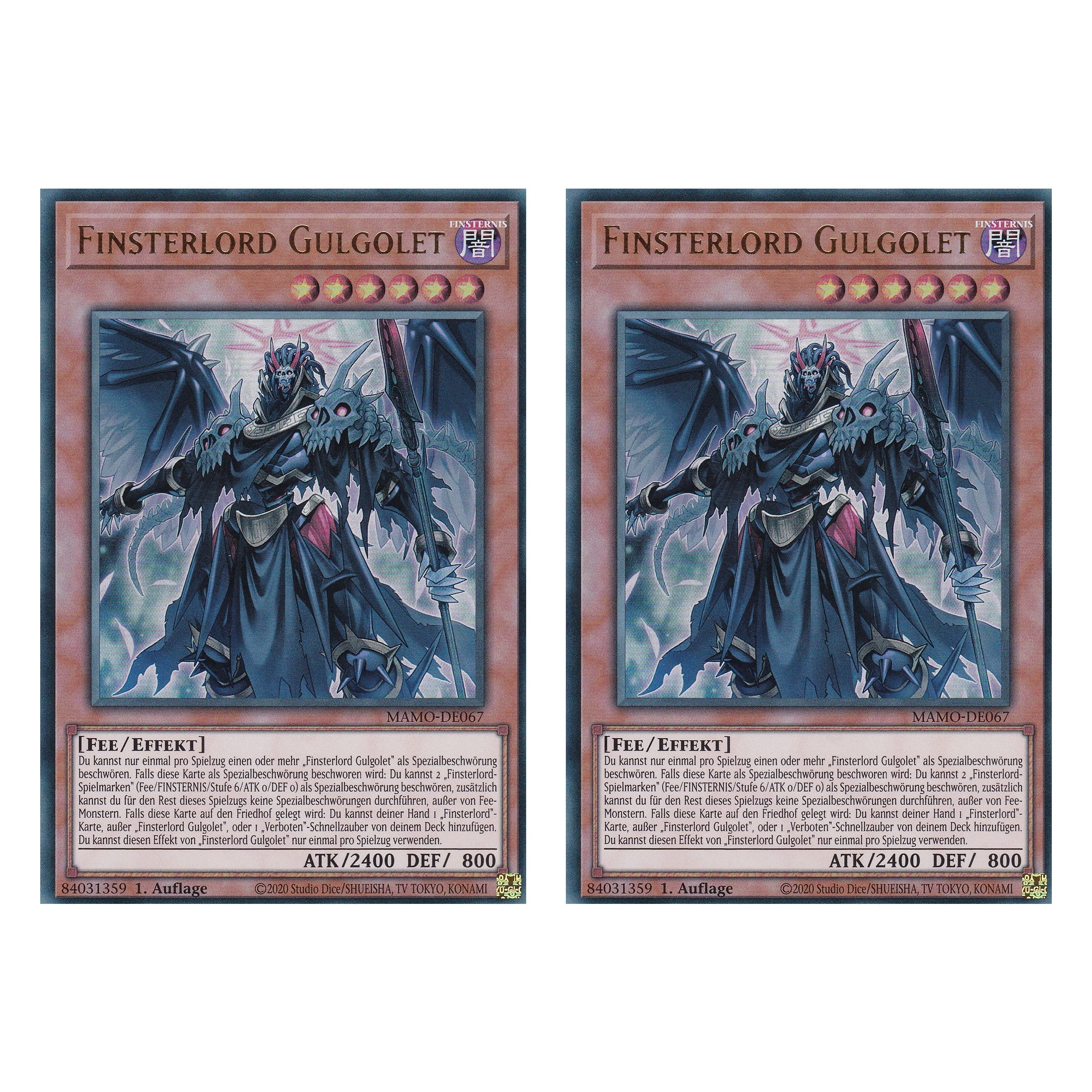 MAMO-DE067 - Finsterlord Gulgolet - Ultra Rare - Deutsch - 1. Auflage - Magnificent Monsters - Duo Set (2 Stück) - Yu-Gi-Oh!