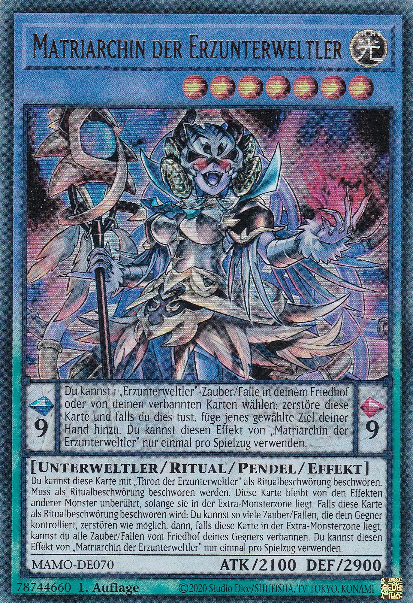 MAMO-DE070 - Matriarchin der Erzunterweltler - Ultra Rare - Deutsch - 1. Auflage - Magnificent Monsters - Yu-Gi-Oh!