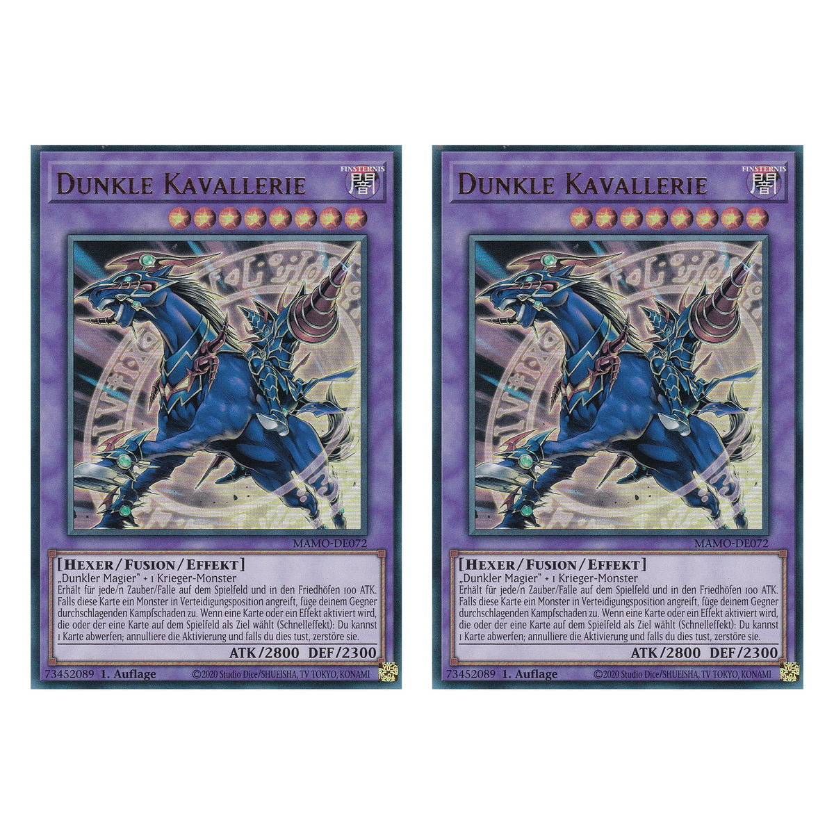 MAMO-DE072 - Dunkle Kavallerie - Ultra Rare - Deutsch - 1. Auflage - Magnificent Monsters - Duo Set (2 Stück) - Yu-Gi-Oh!