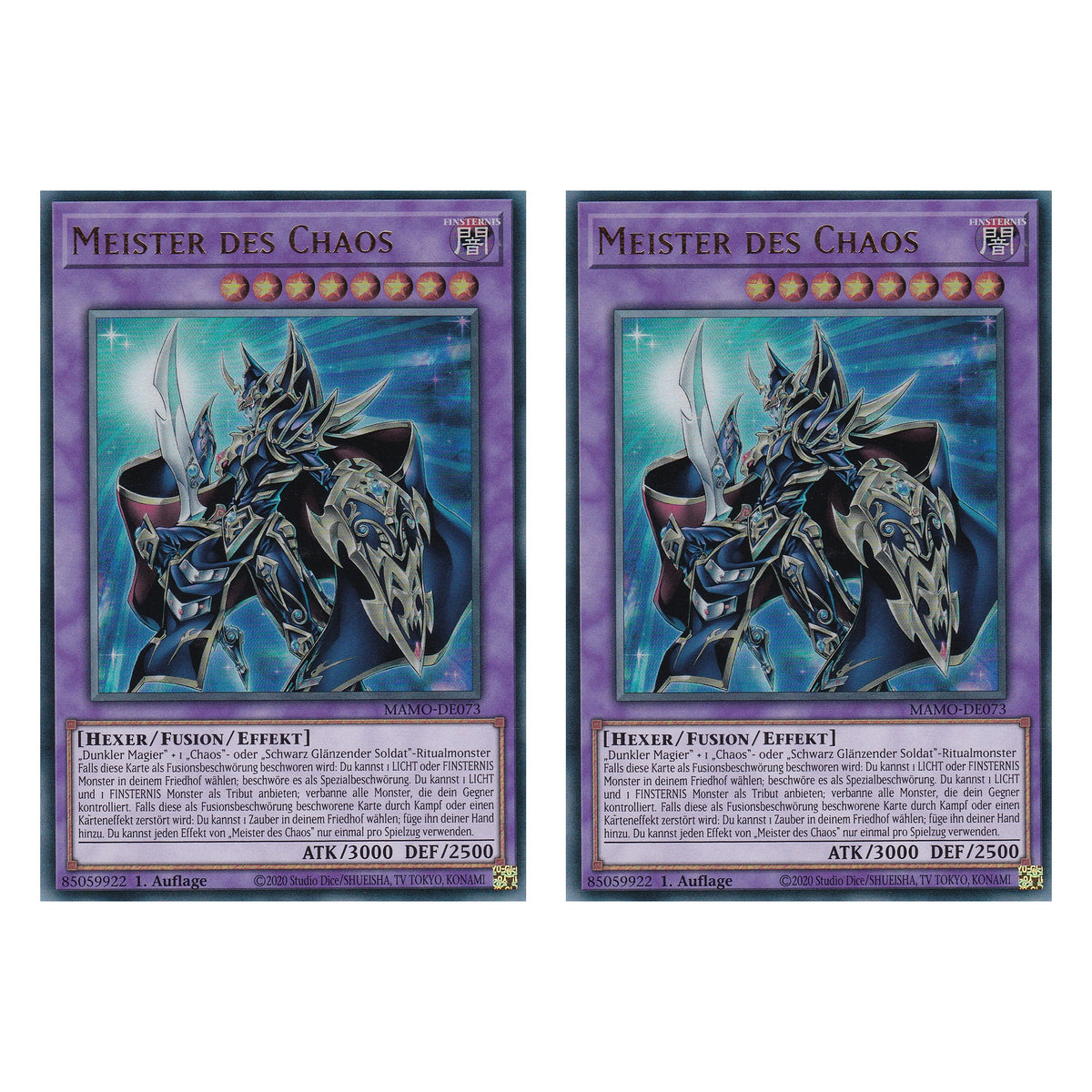 MAMO-DE073 - Meister des Chaos - Ultra Rare - Deutsch - 1. Auflage - Magnificent Monsters - Duo Set (2 Stück) - Yu-Gi-Oh!