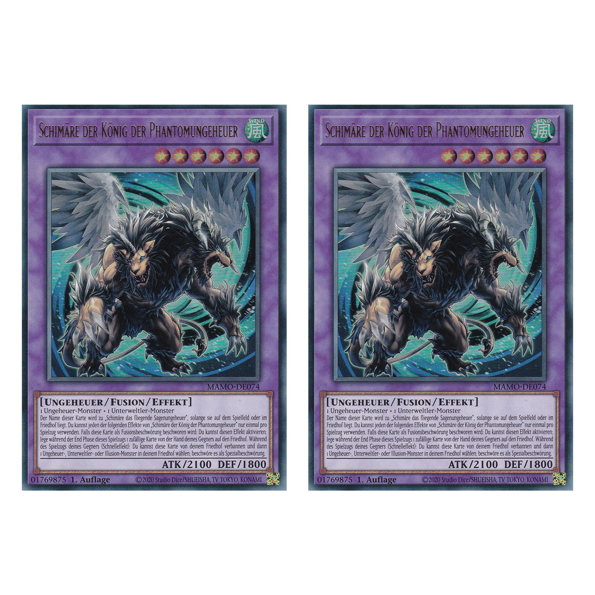 MAMO-DE074 - Schimäre der König der Phantomungeheuer - Ultra Rare - Deutsch - 1. Auflage - Magnificent Monsters - Duo Set (2 Stück) - Yu-Gi-Oh!