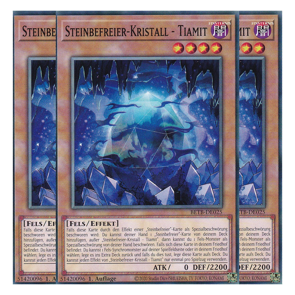 BETB-DE025 - Steinbefreier-Kristall - Tiamit - Common - Deutsch - 1. Auflage - Beyond the Brave - Playset (3 Kopien) - Yu-Gi-Oh!