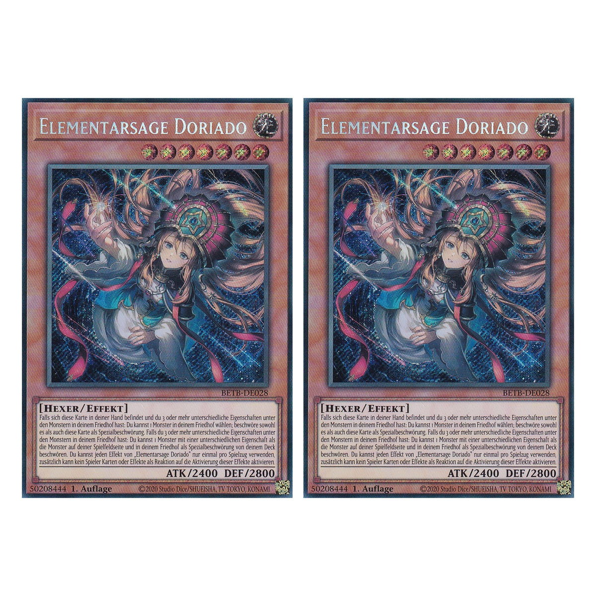 BETB-DE028 - Elementarsage Doriado - Secret Rare - Deutsch - 1. Auflage - Beyond the Brave - Duo Set (2 Stück) - Yu-Gi-Oh!