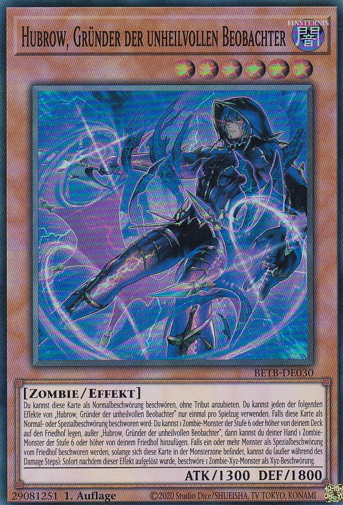 BETB-DE030 - Hubrow, Gründer der unheilvollen Beobachter - Super Rare - Deutsch - 1. Auflage - Beyond the Brave - Yu-Gi-Oh!