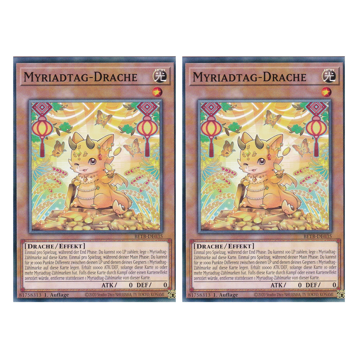 BETB-DE035 - Myriadtag-Drache - Common - Deutsch - 1. Auflage - Beyond the Brave - Duo Set (2 Stück) - Yu-Gi-Oh!
