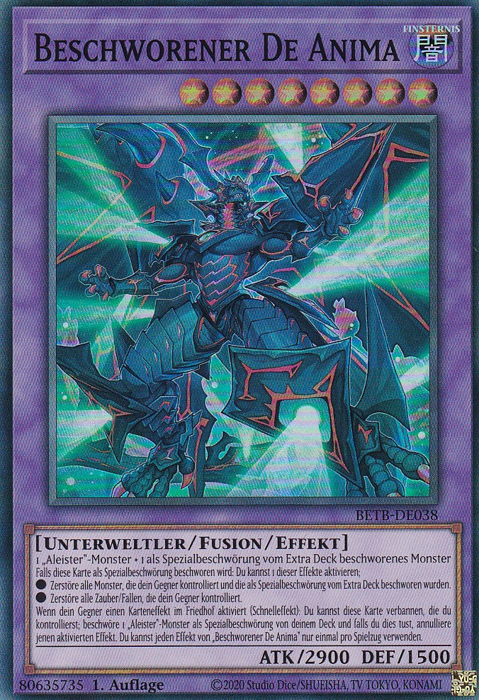 BETB-DE038 - Beschworener De Anima - Super Rare - Deutsch - 1. Auflage - Beyond the Brave - Yu-Gi-Oh!