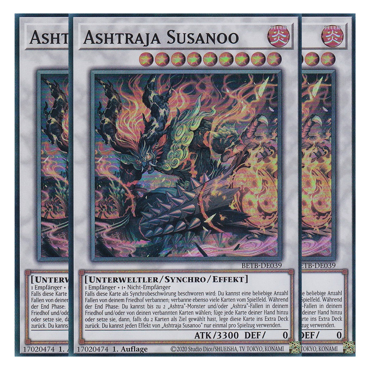 BETB-DE039 - Ashtraja Susanoo - Super Rare - Deutsch - 1. Auflage - Beyond the Brave - Playset (3 Kopien) - Yu-Gi-Oh!