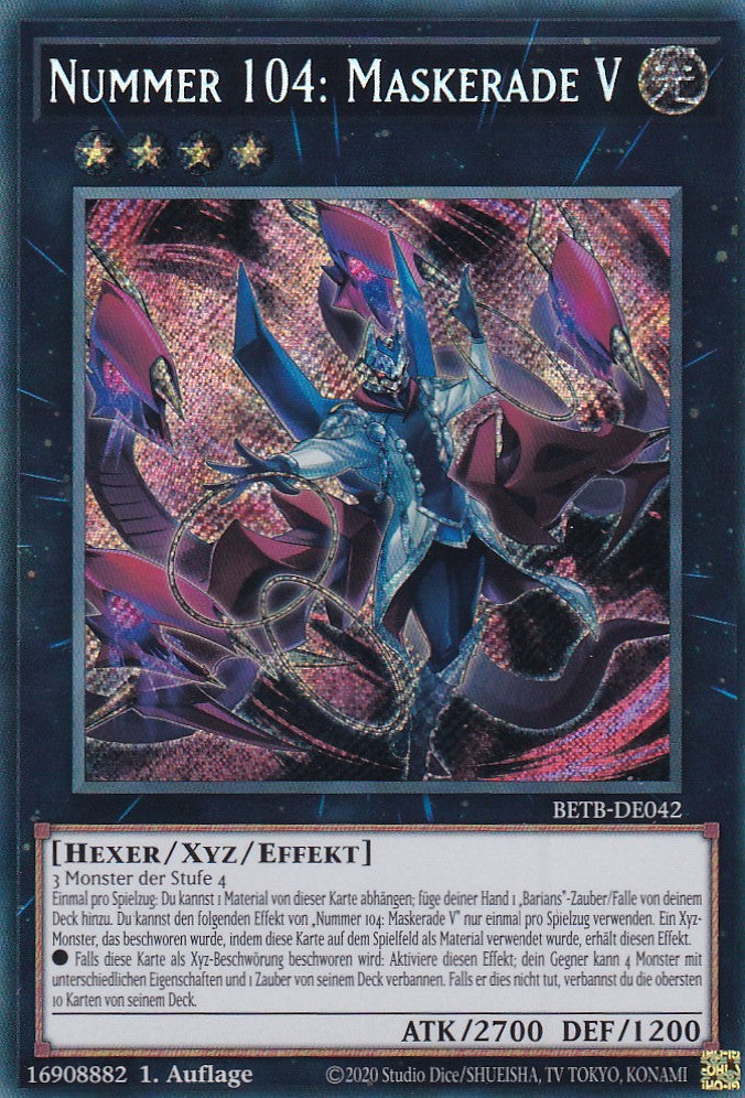 BETB-DE042 - Nummer 104: Maskerade V - Secret Rare - Deutsch - 1. Auflage - Beyond the Brave - Yu-Gi-Oh!