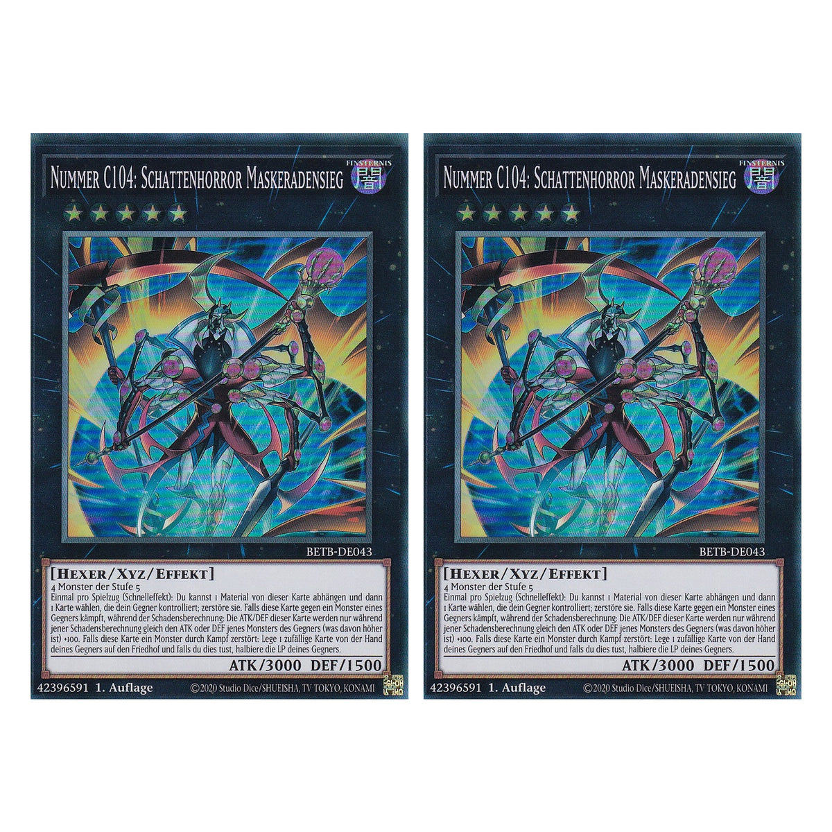 BETB-DE043 - Nummer C104: Schattenhorror Maskeradensieg - Super Rare - Deutsch - 1. Auflage - Beyond the Brave - Duo Set (2 Stück) - Yu-Gi-Oh!