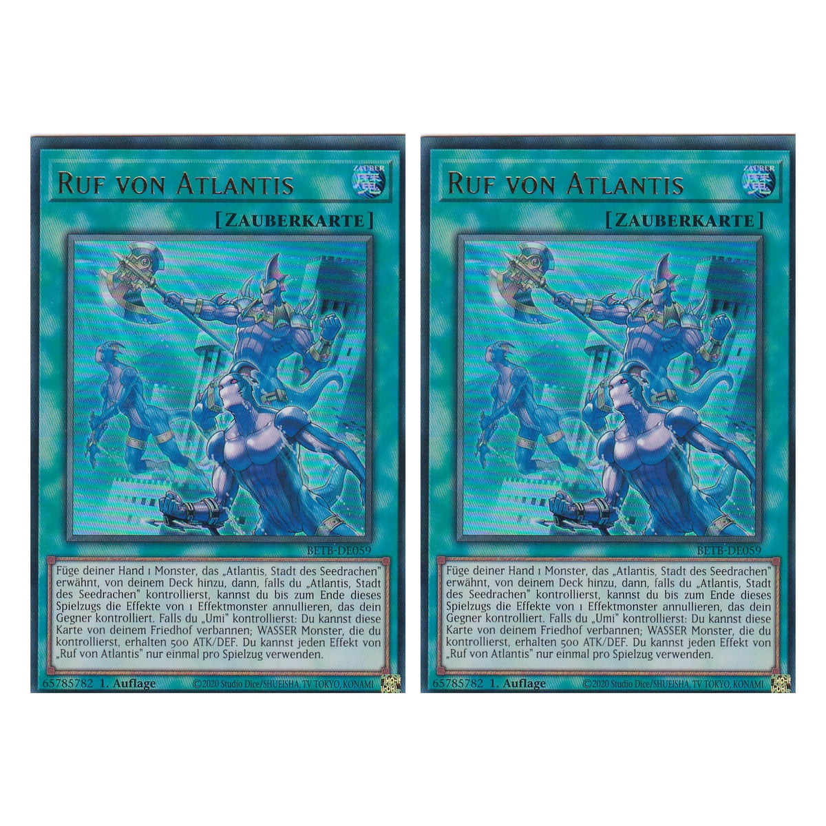 BETB-DE059 - Ruf von Atlantis - Ultra Rare - Deutsch - 1. Auflage - Beyond the Brave - Duo Set (2 Stück) - Yu-Gi-Oh!
