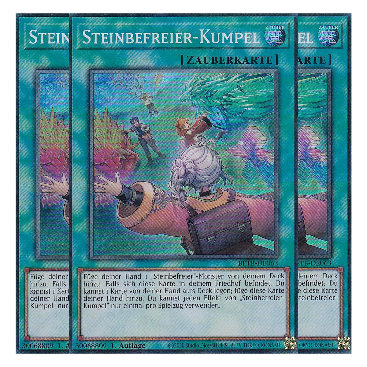 BETB-DE063 - Steinbefreier-Kumpel - Super Rare - Deutsch - 1. Auflage - Beyond the Brave - Playset (3 Kopien) - Yu-Gi-Oh!