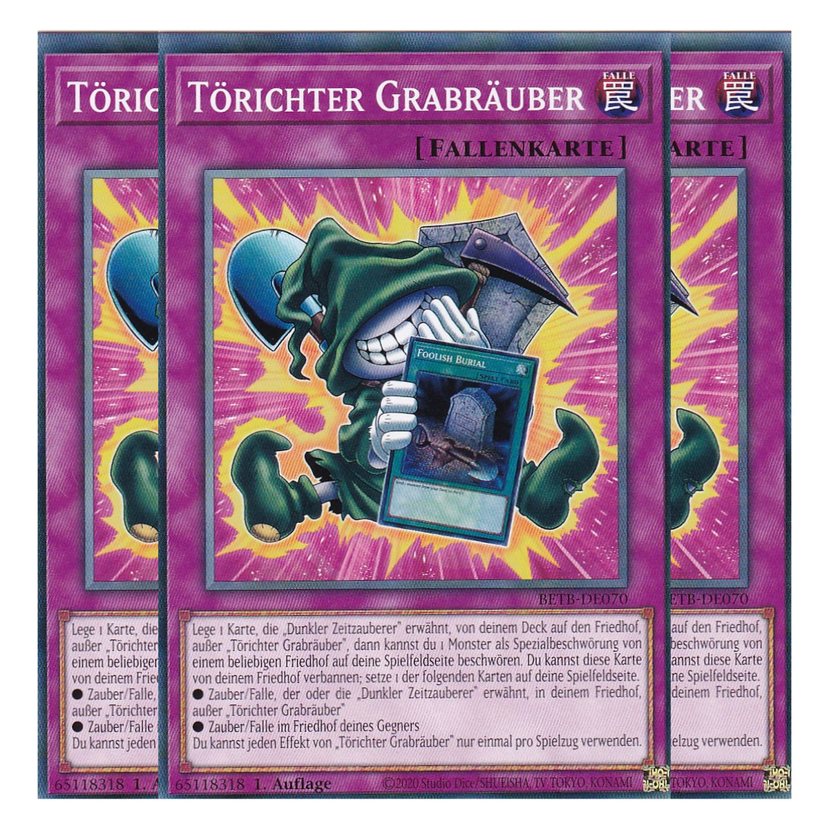 BETB-DE070 - Törichter Grabräuber - Common - Deutsch - 1. Auflage - Beyond the Brave - Playset (3 Kopien) - Yu-Gi-Oh!