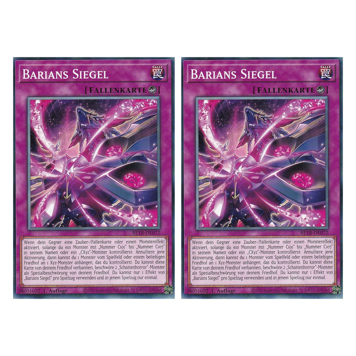 BETB-DE072 - Barians Siegel - Common - Deutsch - 1. Auflage - Beyond the Brave - Duo Set (2 Stück) - Yu-Gi-Oh!