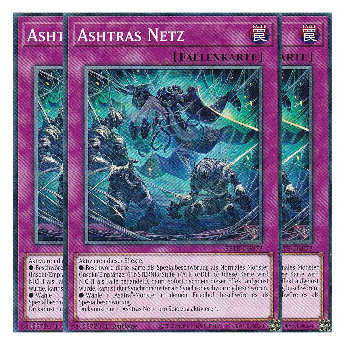 BETB-DE073 - Ashtras Netz - Common - Deutsch - 1. Auflage - Beyond the Brave - Playset (3 Kopien) - Yu-Gi-Oh!