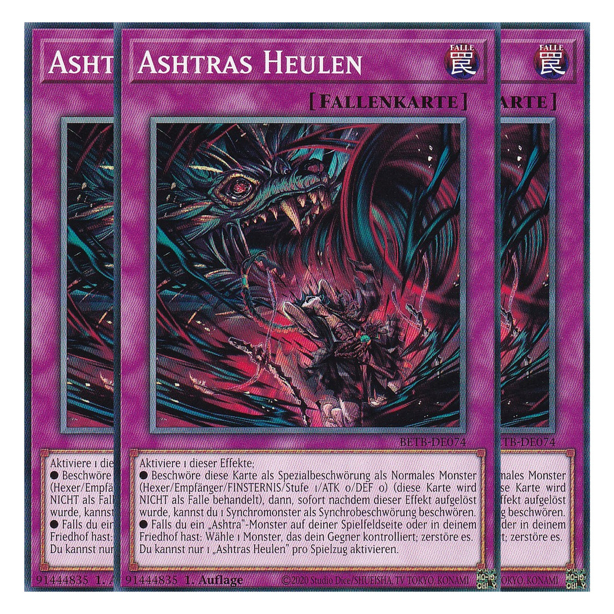 BETB-DE074 - Ashtras Heulen - Common - Deutsch - 1. Auflage - Beyond the Brave - Playset (3 Kopien) - Yu-Gi-Oh!