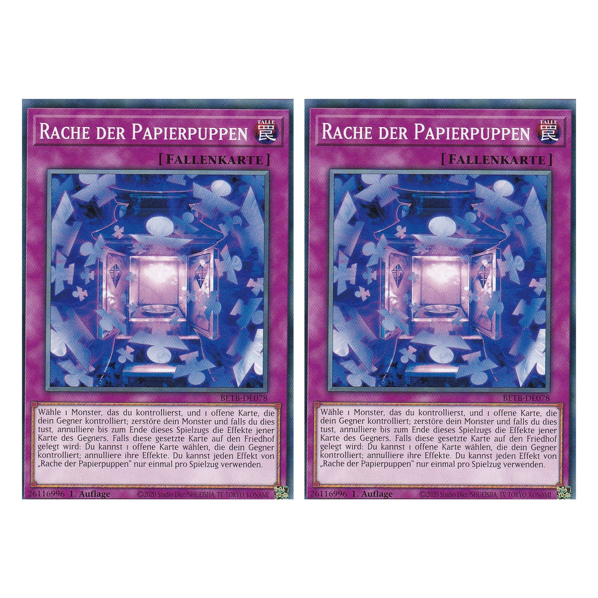 BETB-DE078 - Rache der Papierpuppen - Common - Deutsch - 1. Auflage - Beyond the Brave - Duo Set (2 Stück) - Yu-Gi-Oh!