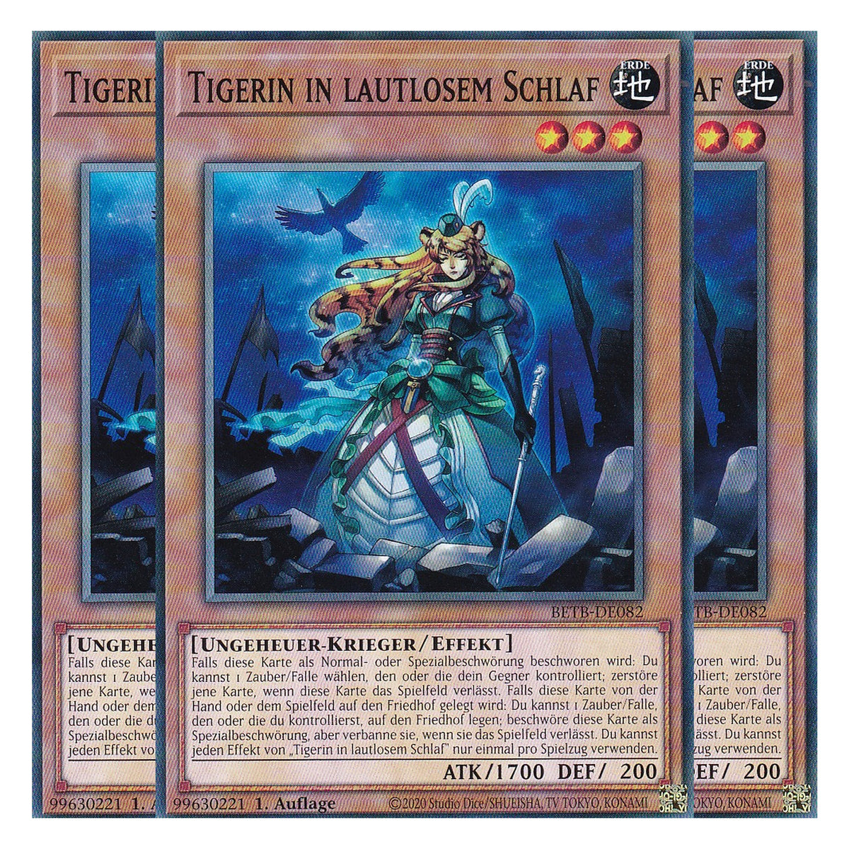 BETB-DE082 - Tigerin in lautlosem Schlaf - Common - Deutsch - 1. Auflage - Beyond the Brave - Playset (3 Kopien) - Yu-Gi-Oh!