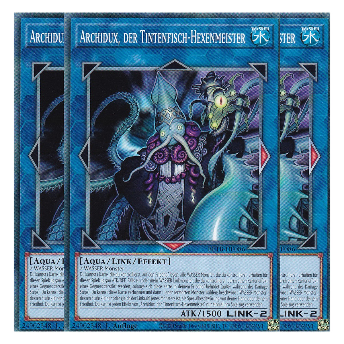 BETB-DE086 - Archidux, der Tintenfisch-Hexenmeister - Common - Deutsch - 1. Auflage - Beyond the Brave - Playset (3 Kopien) - Yu-Gi-Oh!