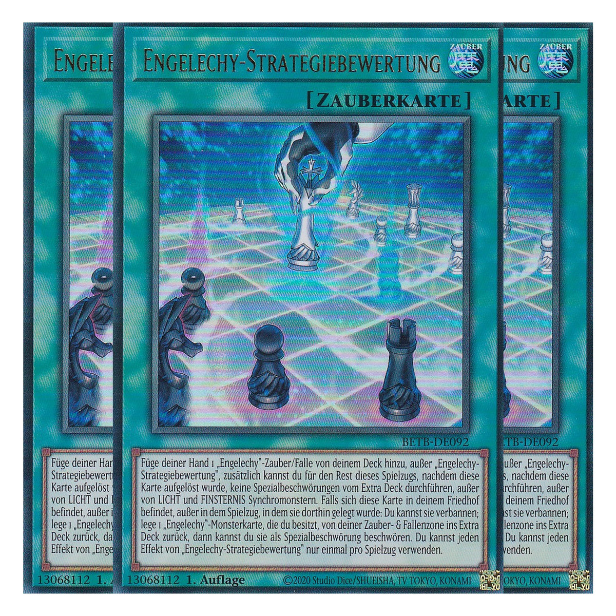 BETB-DE092 - Engelechy-Strategiebewertung - Ultra Rare - Deutsch - 1. Auflage - Beyond the Brave - Playset (3 Kopien) - Yu-Gi-Oh!