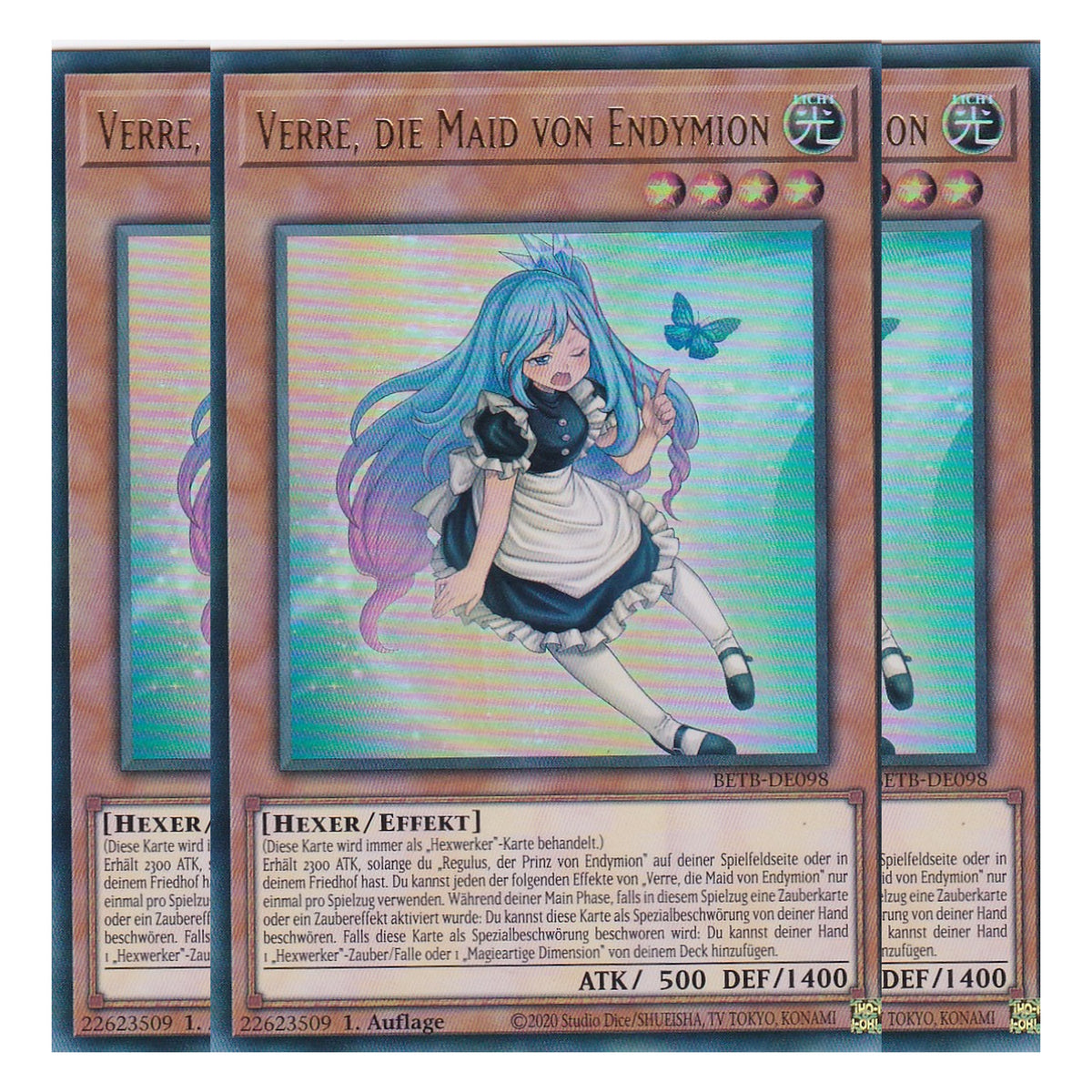 BETB-DE098 - Verre, die Maid von Endymion - Ultra Rare - Deutsch - 1. Auflage - Beyond the Brave - Playset (3 Kopien) - Yu-Gi-Oh!
