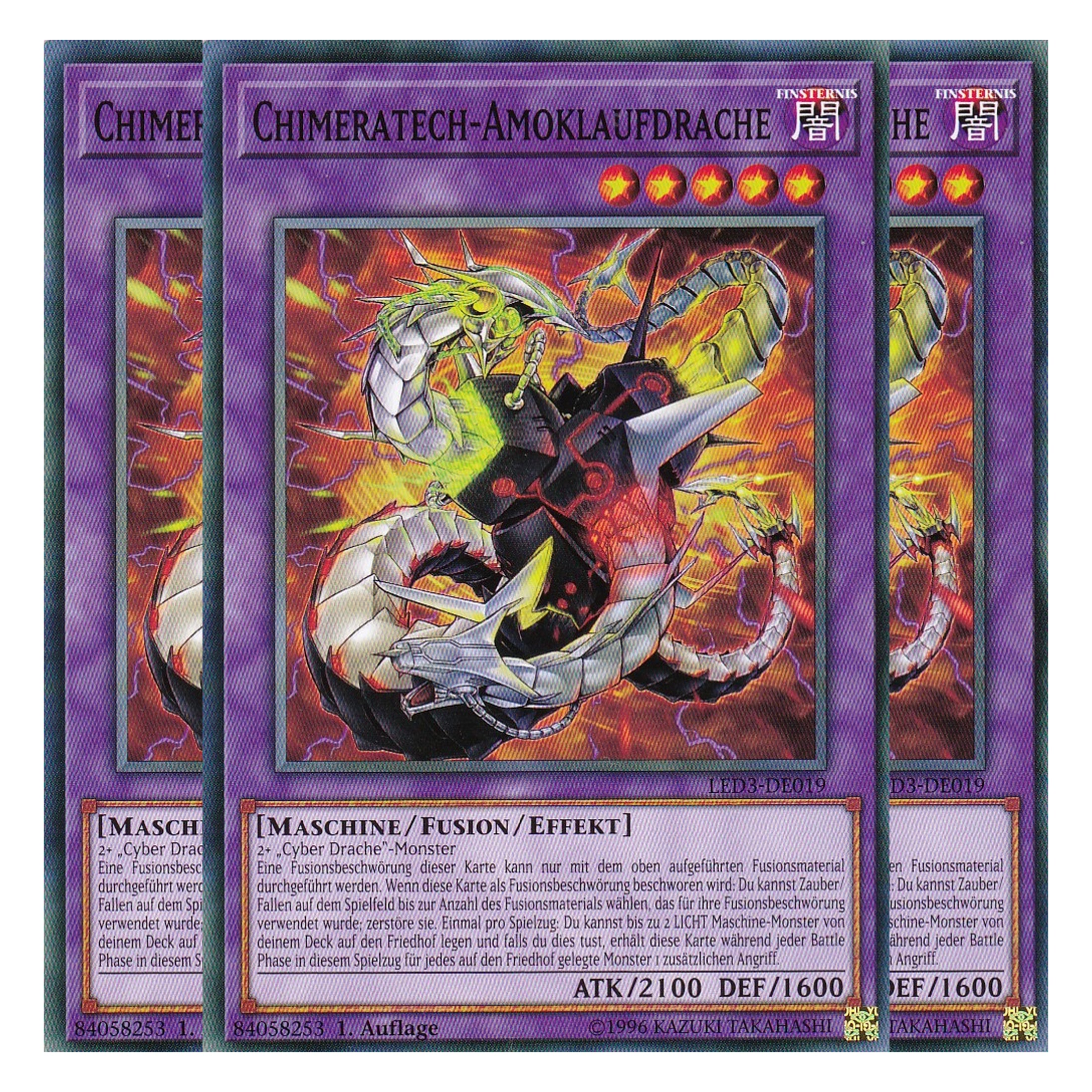 Chimeratech-Amoklaufdrache - LED3-DE019 - Common - Deutsch - 1. Auflage - Legendary Duelists: White Dragon Abyss - Playset (3 Kopien)