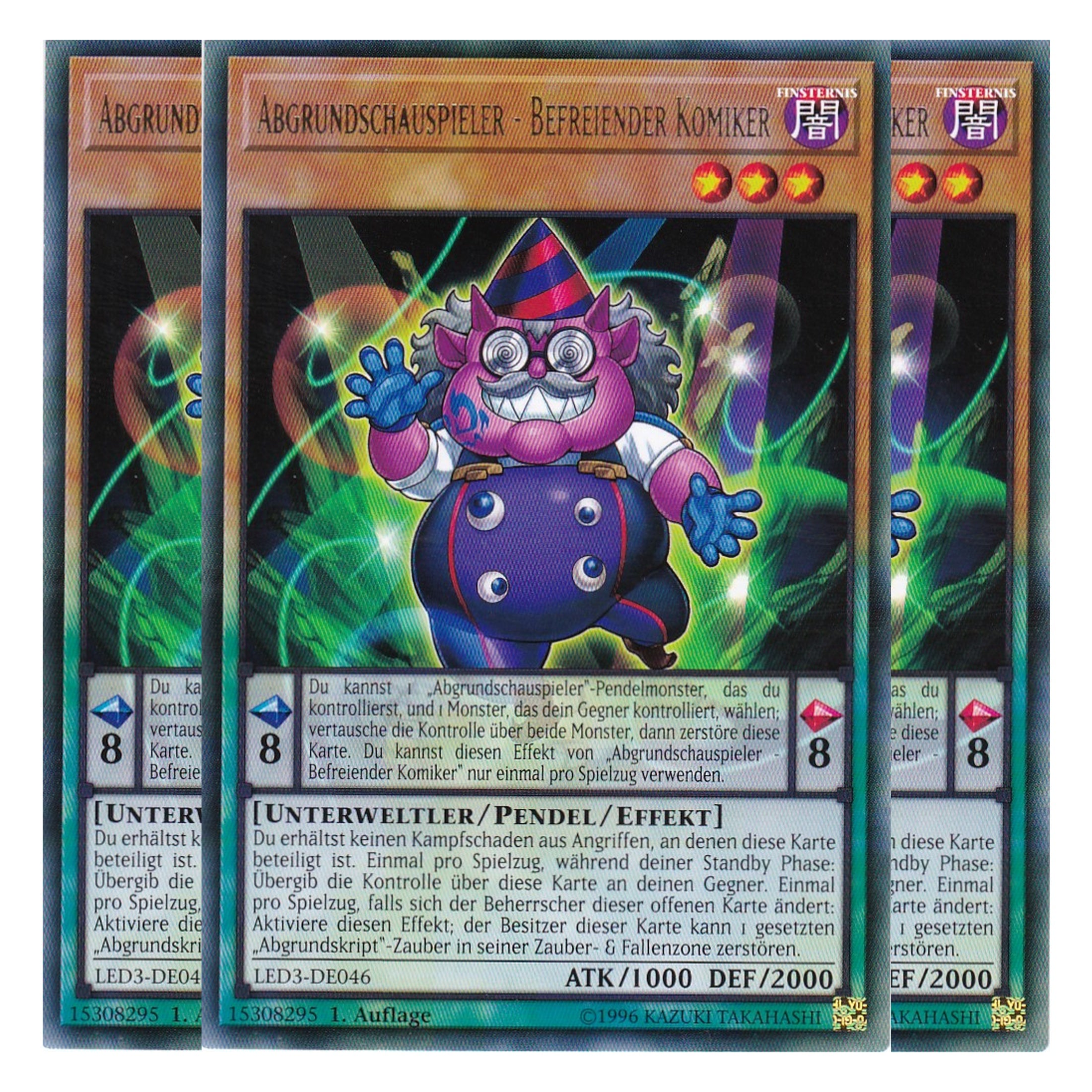 Abgrundschauspieler - Befreiender Komiker - LED3-DE046 - Rare - Deutsch - 1. Auflage - Legendary Duelists: White Dragon Abyss - Playset (3 Kopien)