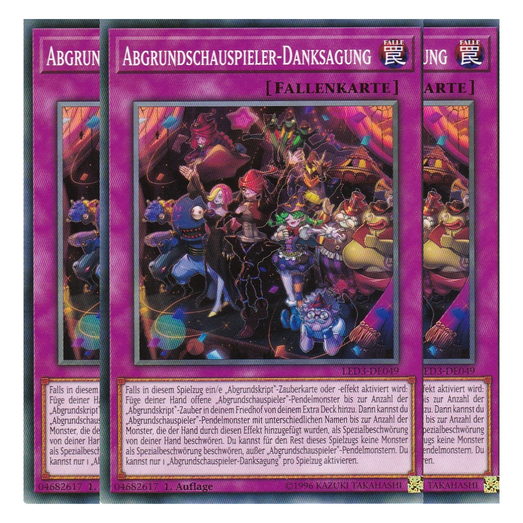 Abgrundschauspieler-Danksagung - LED3-DE049 - Common - Deutsch - 1. Auflage - Legendary Duelists: White Dragon Abyss - Playset (3 Kopien)