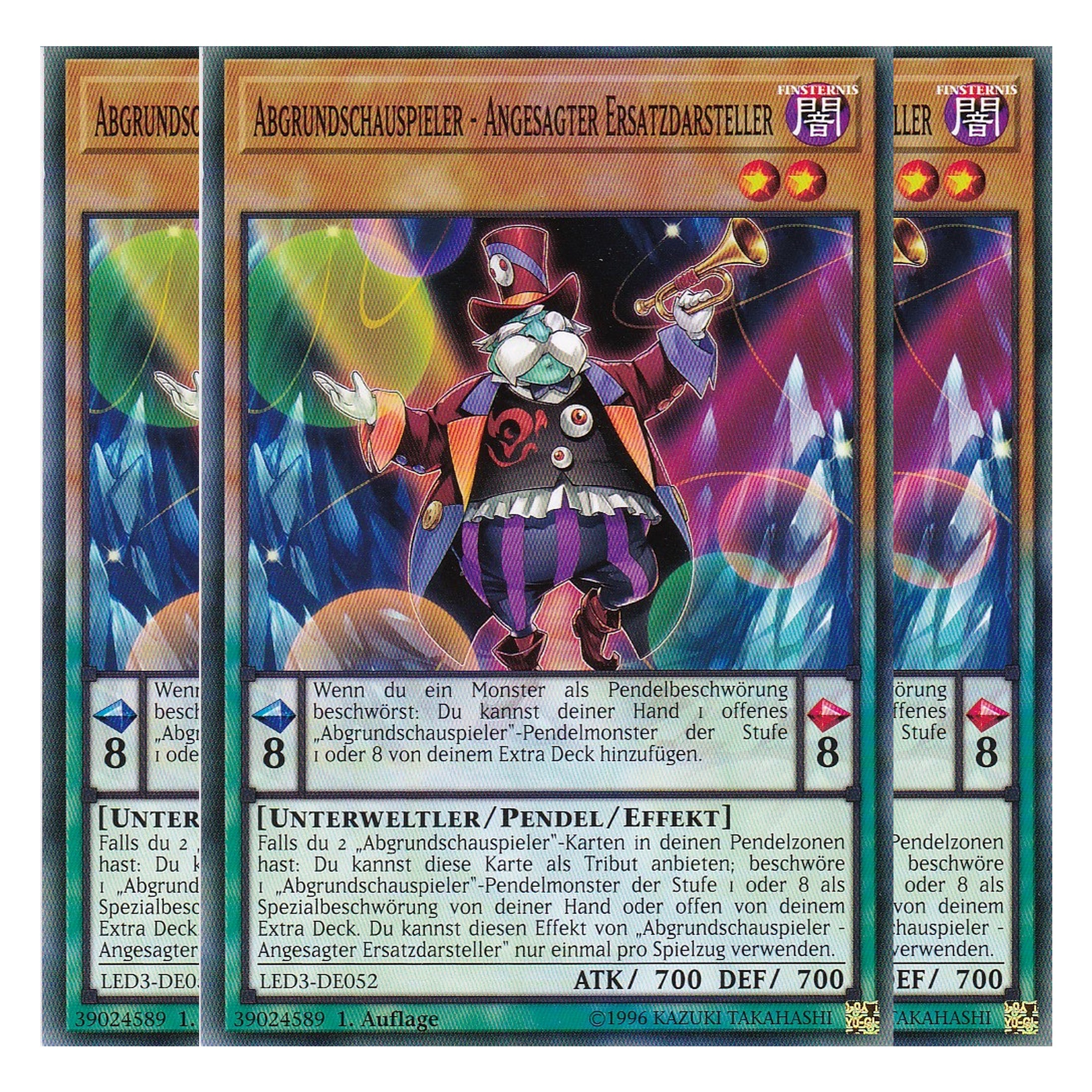 Abgrundschauspieler - Angesagter Ersatzdarsteller - LED3-DE052 - Common - Deutsch - 1. Auflage - Legendary Duelists: White Dragon Abyss - Playset (3 Kopien)