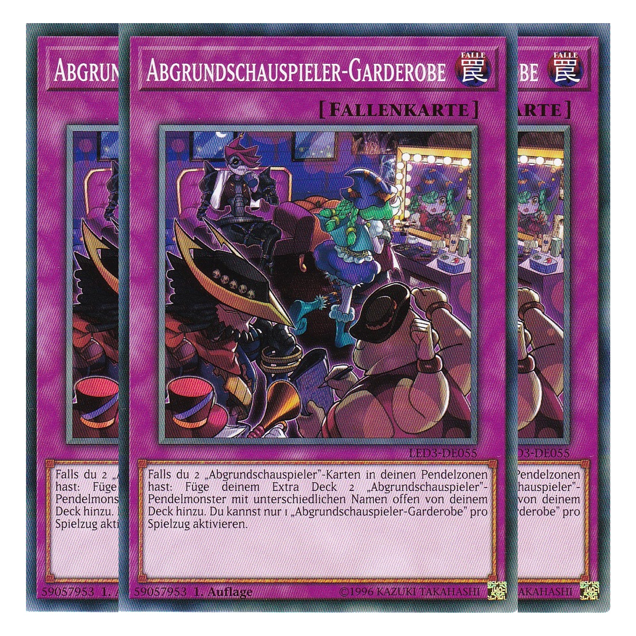 Abgrundschauspieler-Garderobe - LED3-DE055 - Common - Deutsch - 1. Auflage - Legendary Duelists: White Dragon Abyss - Playset (3 Kopien)