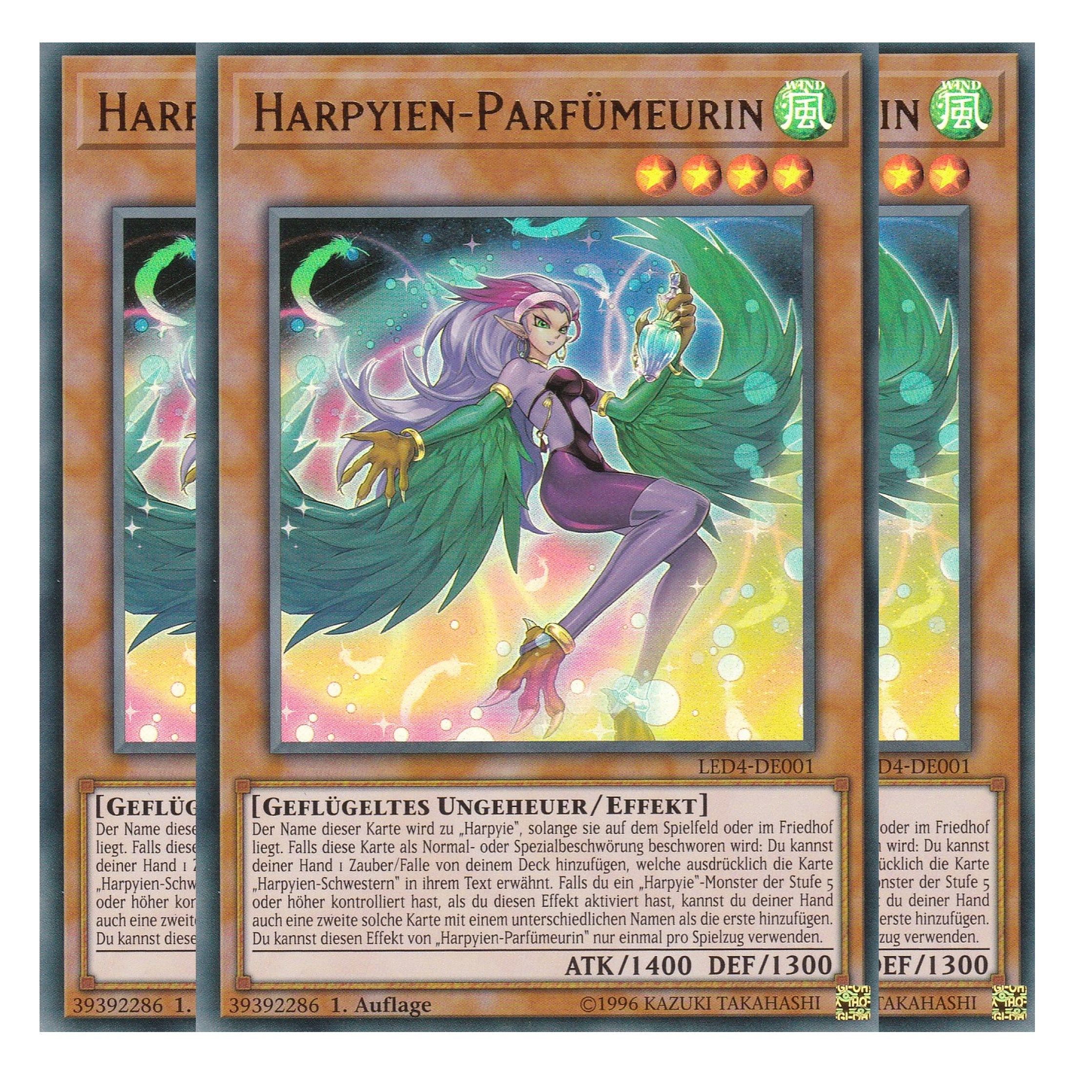 Harpyien-Parfümeurin - LED4-DE001 - Ultra Rare - Deutsch - 1. Auflage - Legendary Duelists: Sisters of the Rose - Playset (3 Kopien)