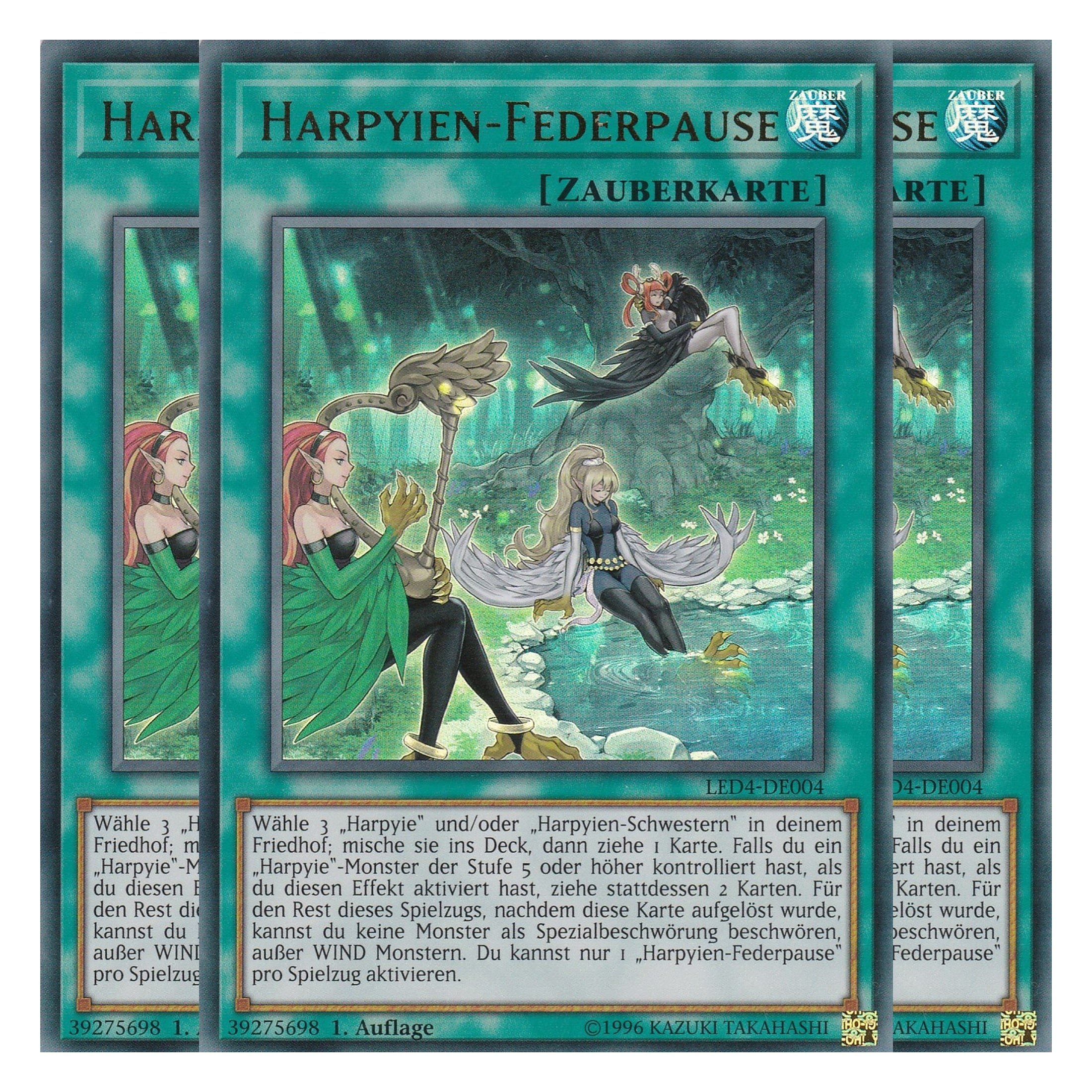 Harpyien-Federpause - LED4-DE004 - Ultra Rare - Deutsch - 1. Auflage - Legendary Duelists: Sisters of the Rose - Playset (3 Kopien)