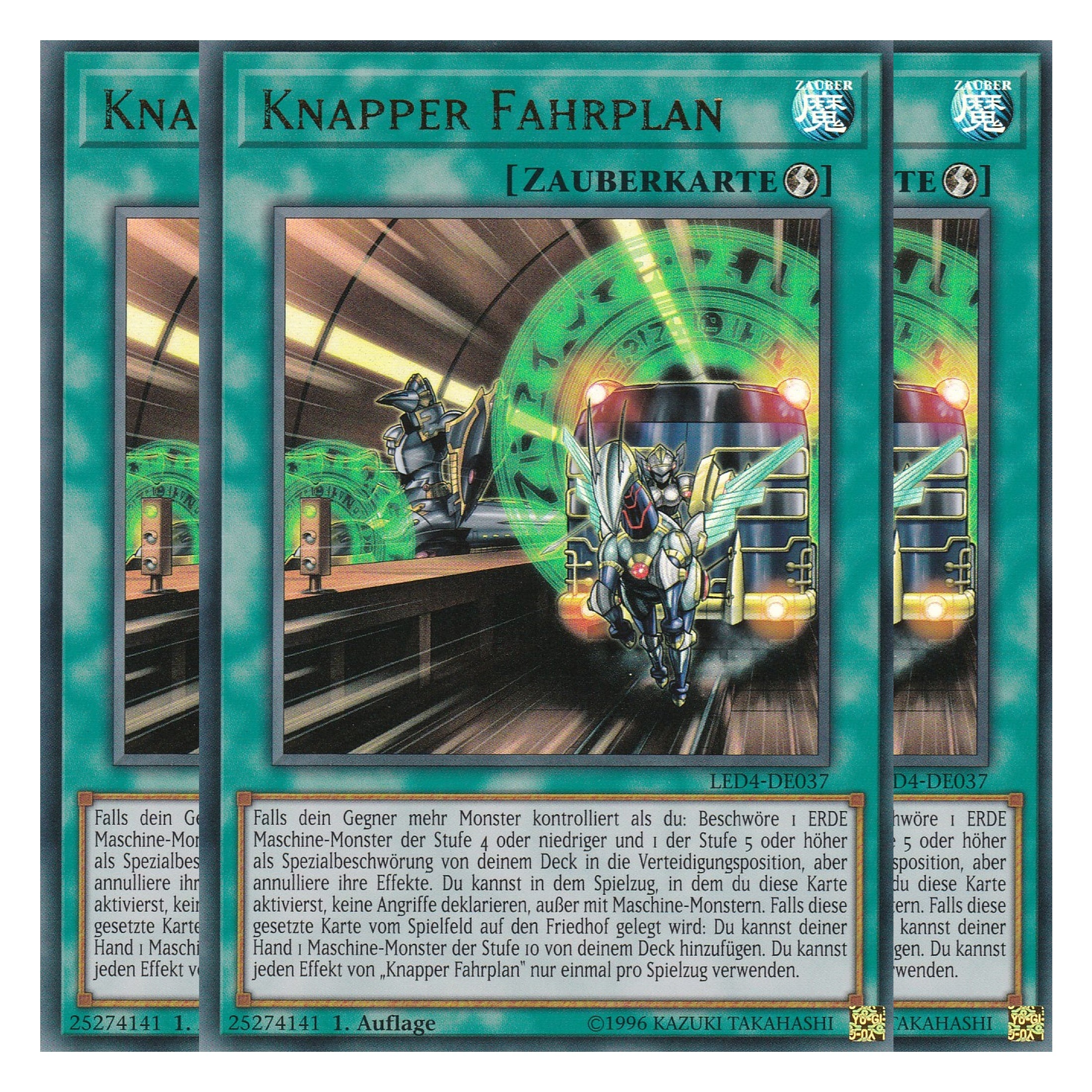 Knapper Fahrplan - LED4-DE037 - Ultra Rare - Deutsch - 1. Auflage - Legendary Duelists: Sisters of the Rose - Playset (3 Kopien)